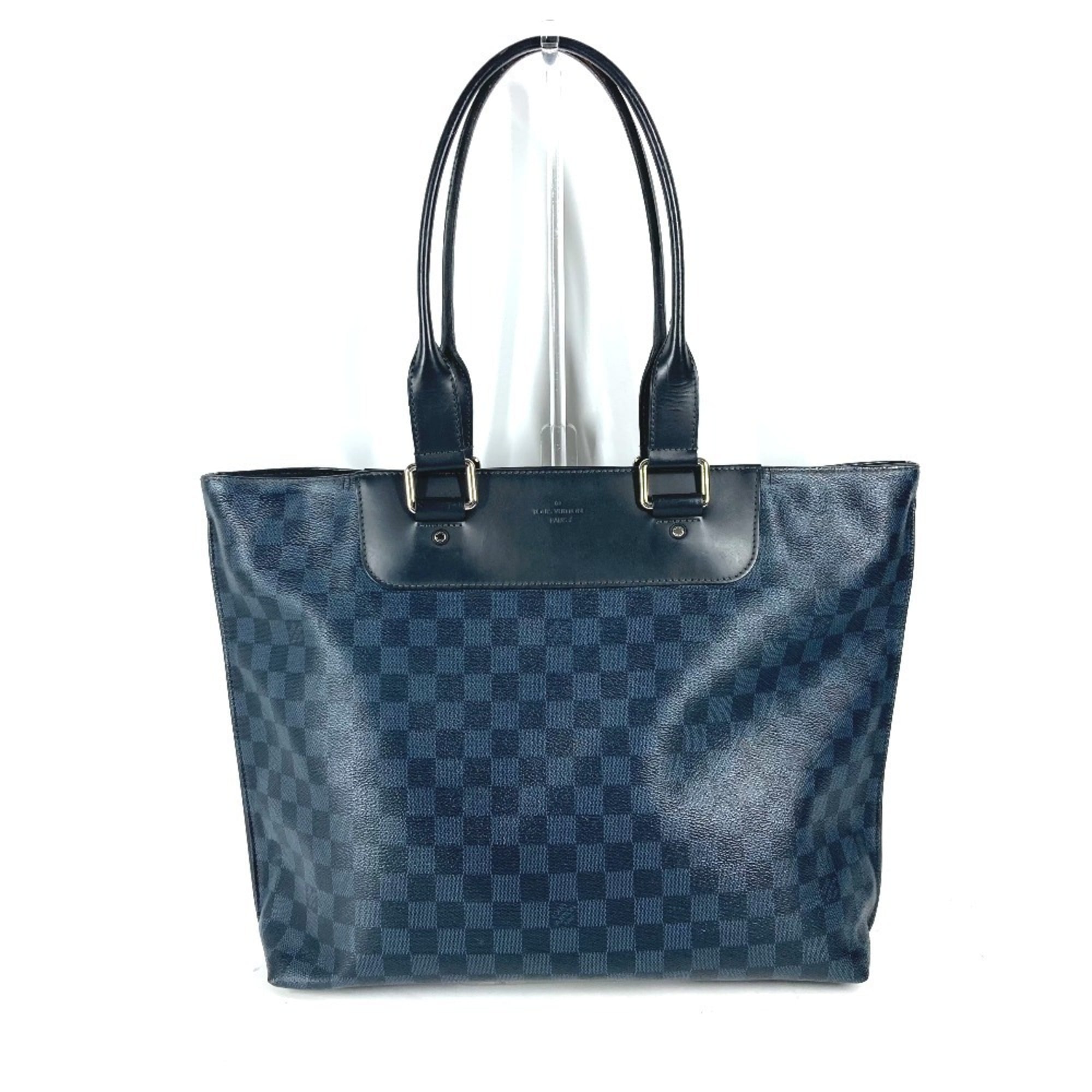 Louis Vuitton Navy Damier Canvas Shoulder Bag Tote Bag (Pre-Owned)