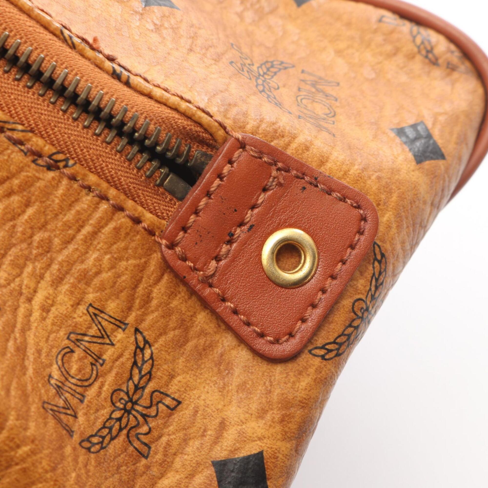 Mcm Brown Coated Canvas Leather Handbag (Pre-Owned)