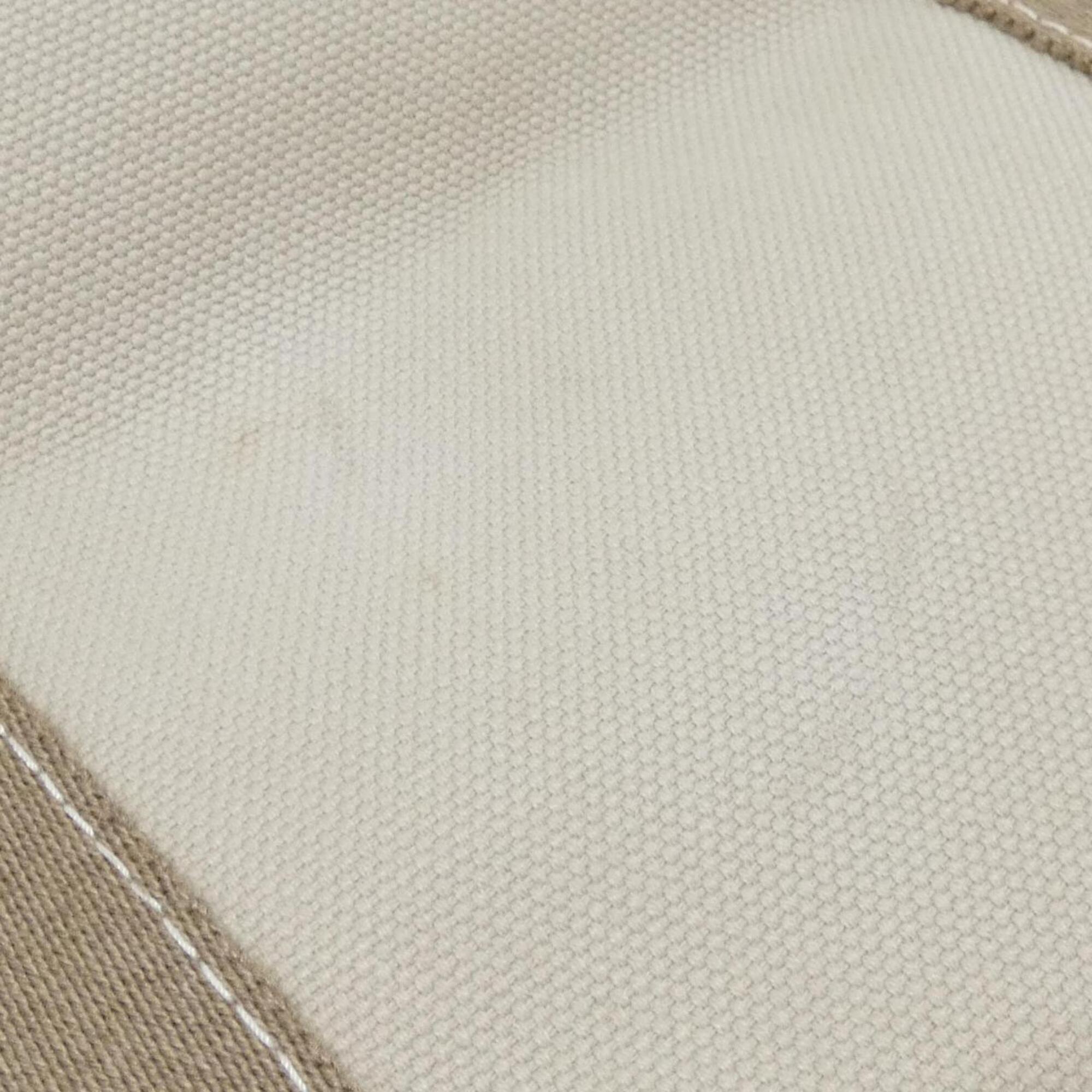 Hermes Bora Bora Grayish Canvas Handbag (Pre-Owned)