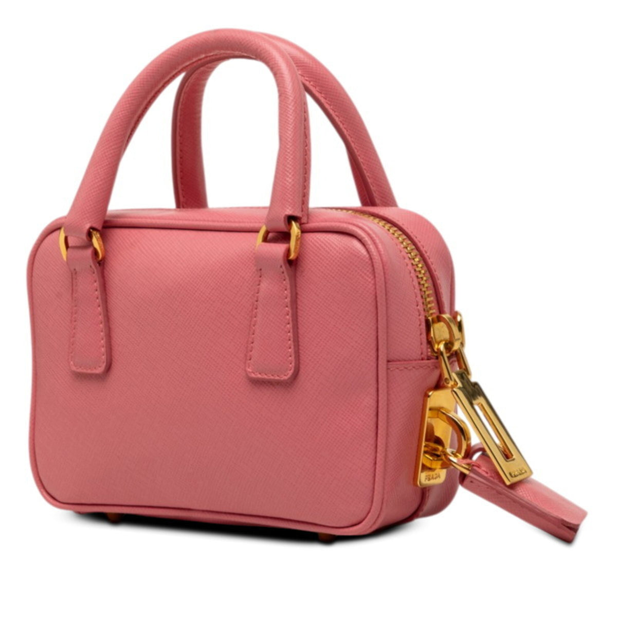 Prada Pink Leather Handbag Shoulder Bag (Pre-Owned)