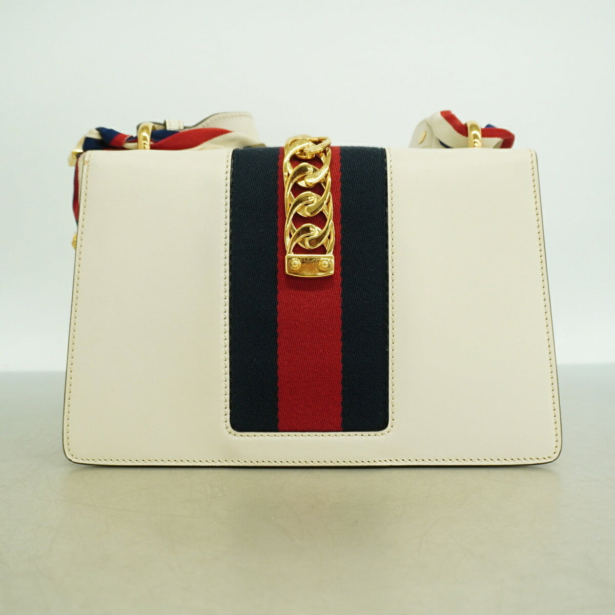 Gucci Ivory Leather Shoulder Bag (Pre-Owned)