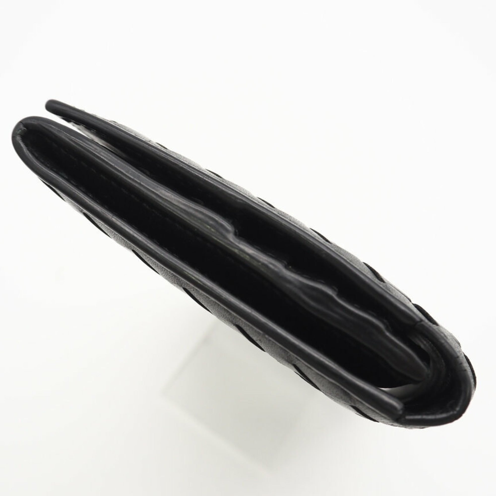 Bottega Veneta Black Leather Long Wallet (Bi-Fold) (Pre-Owned)