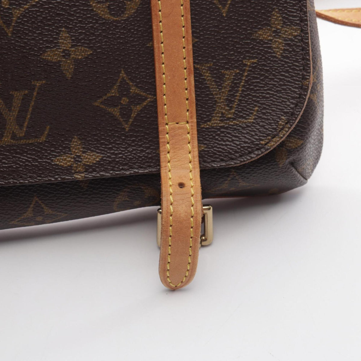 Louis Vuitton Brown Pvc Coated Canvas Leather Fanny Pack Handbag Pochette (Pre-Owned)