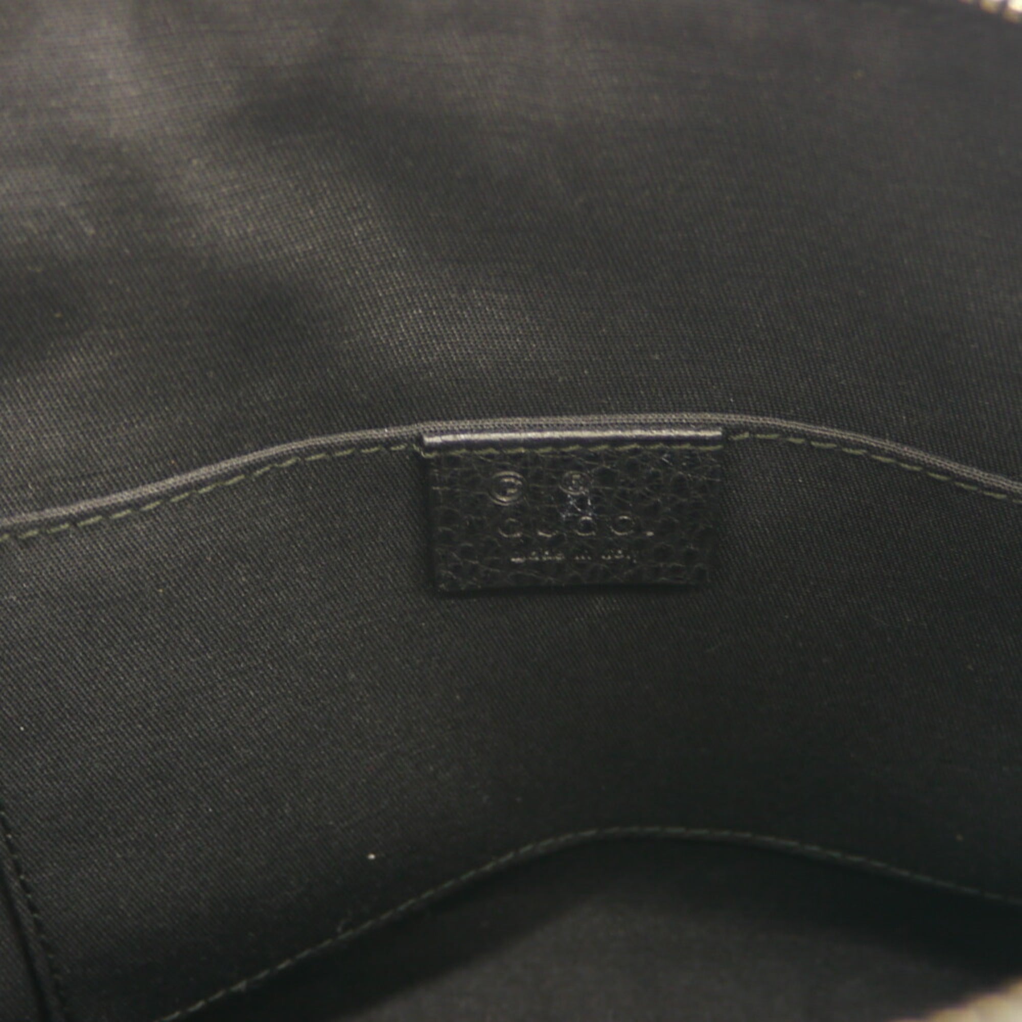 Gucci Black Nylon Leather Handbag Shoulder Bag (Pre-Owned)