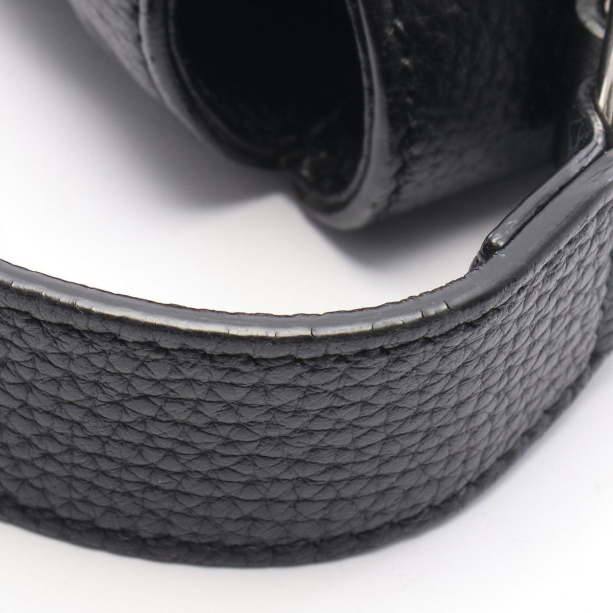Gucci Black Leather Handbag Messenger Bag Shoulder Bag (Pre-Owned)