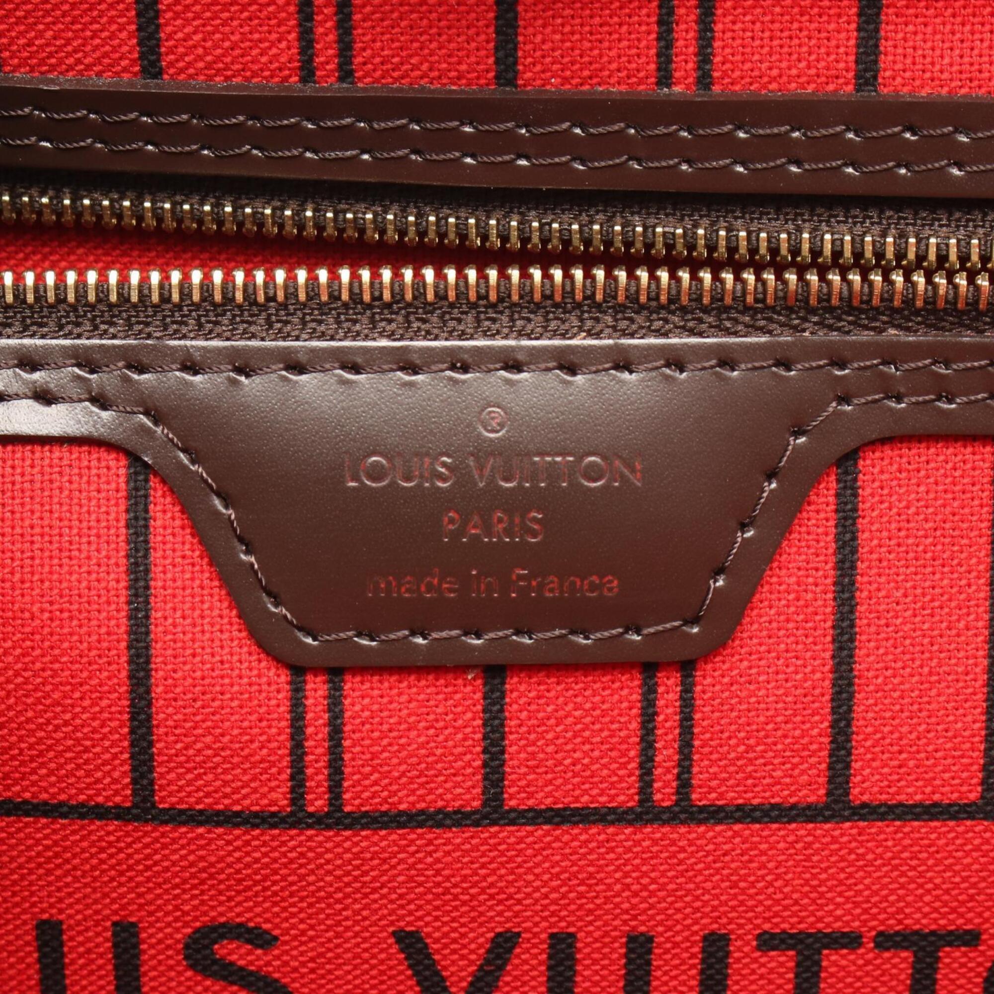 Louis Vuitton Brown Ebene Coated Canvas Leather Handbag Tote Bag (Pre-Owned)