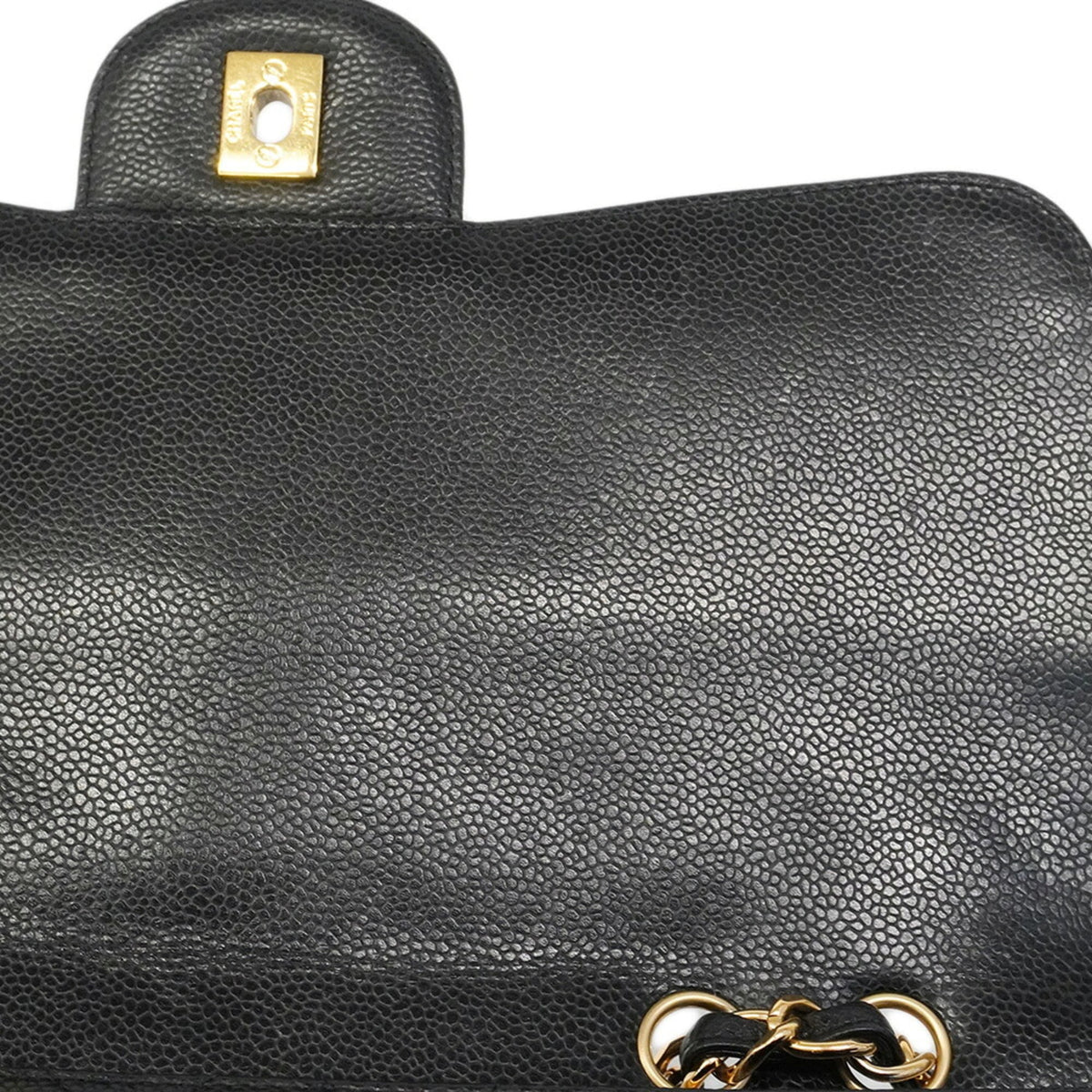 Chanel Black Grained Calfskin Shoulder Bag (Pre-Owned)