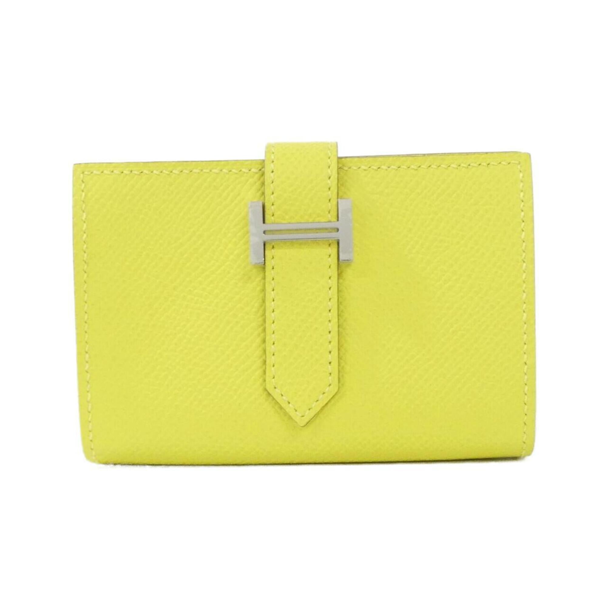 Hermes Lime Yellow Epsom Leather Wallet (Bi-Fold) (Pre-Owned)