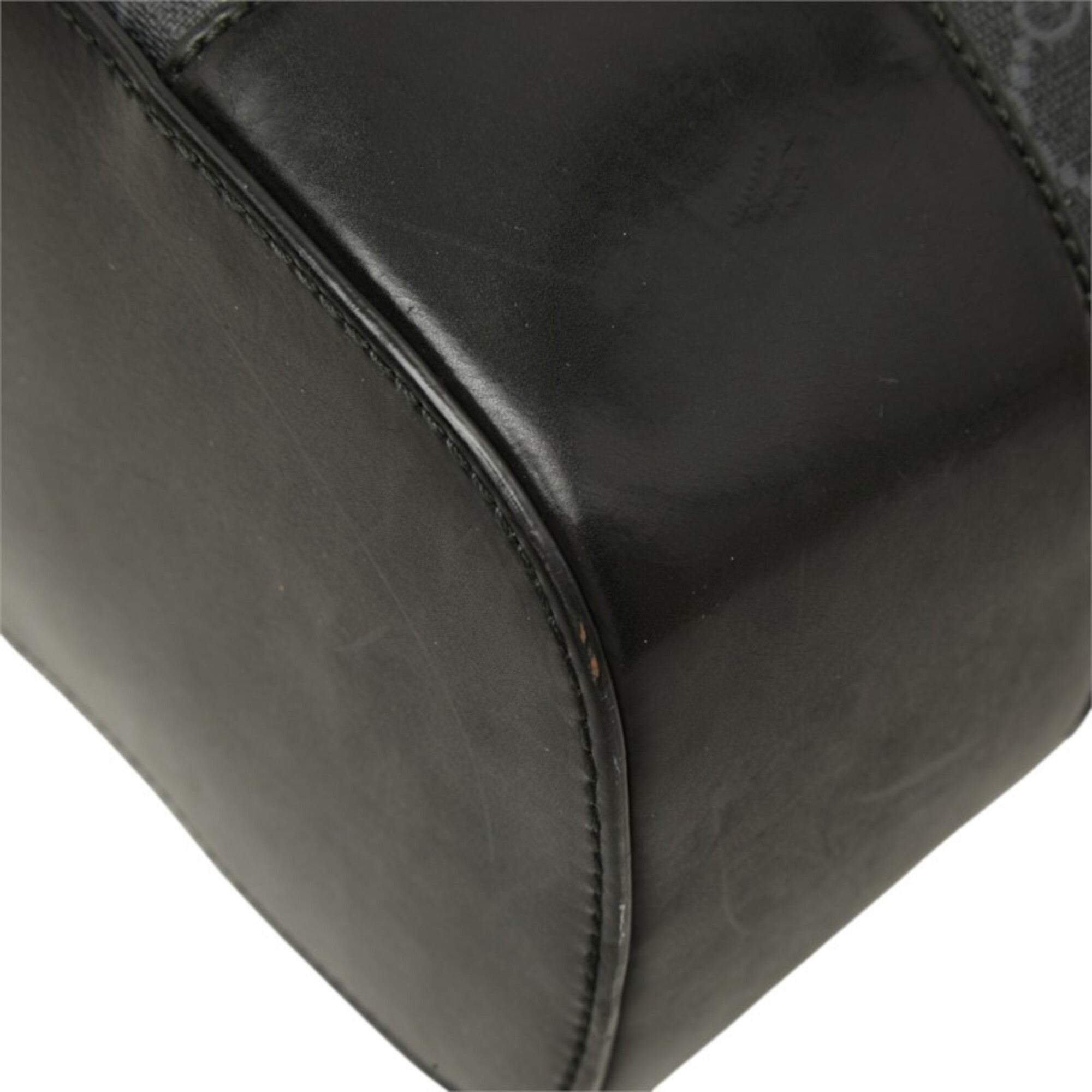 Gucci Black Gray Pvc Leather Tote Bag (Pre-Owned)