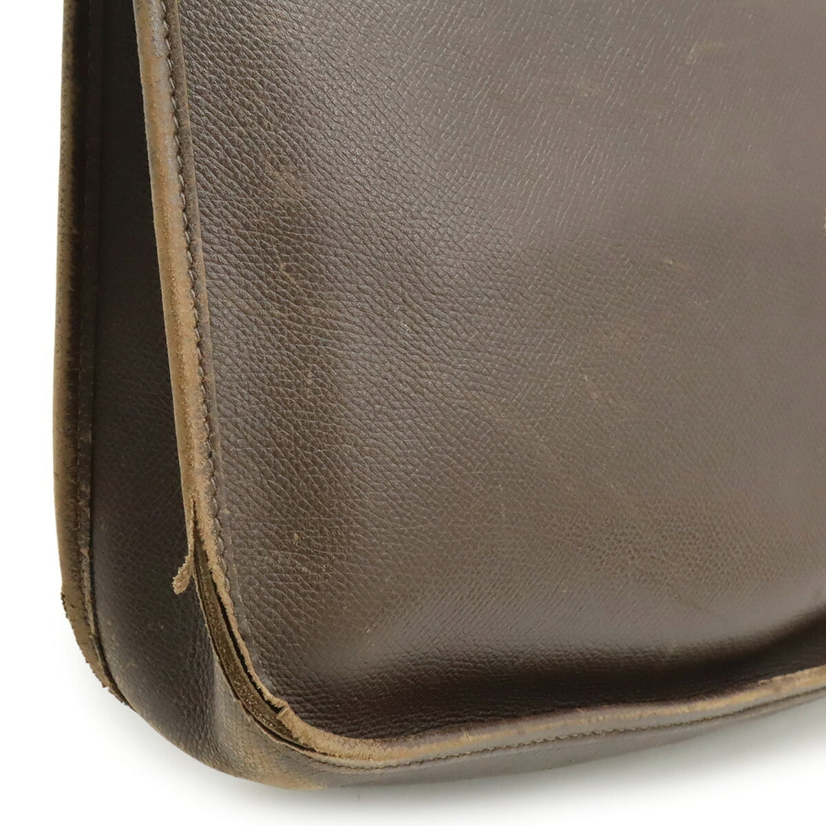 Hermes Dark Brown Courchevel Leather Shoulder Bag (Pre-Owned)