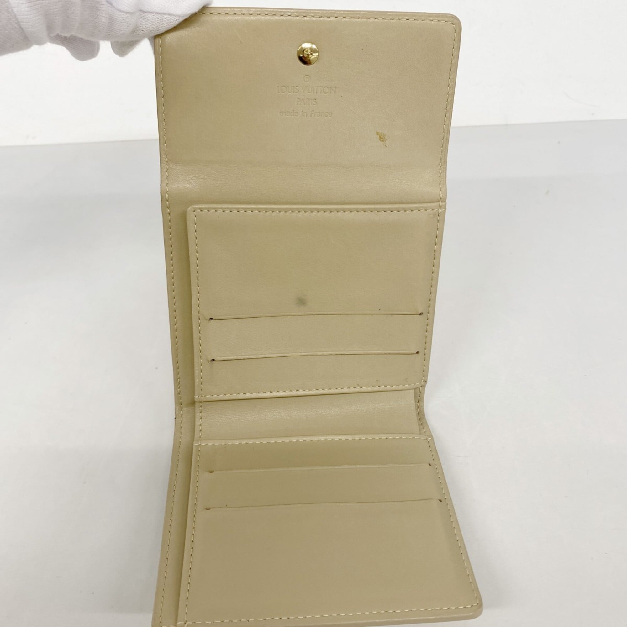 Louis Vuitton Beige Wallet (Tri-Fold) (Pre-Owned)