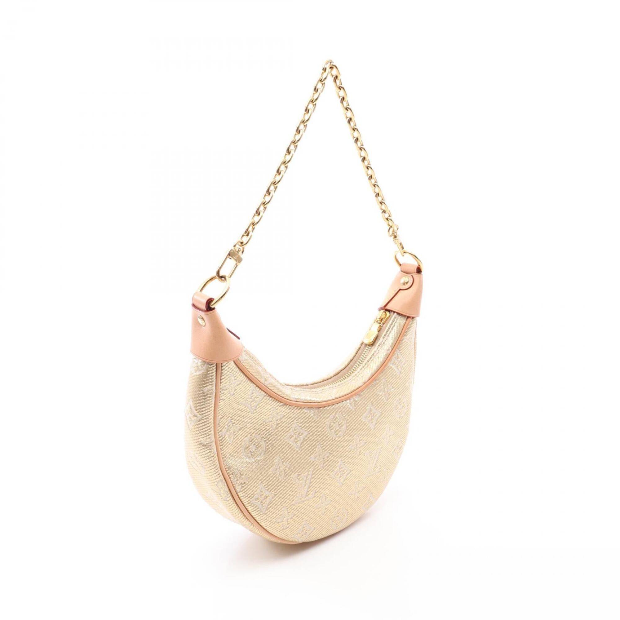 Louis Vuitton Gold Pvc Coated Canvas Leather Handbag Shoulder Bag (Pre-Owned)