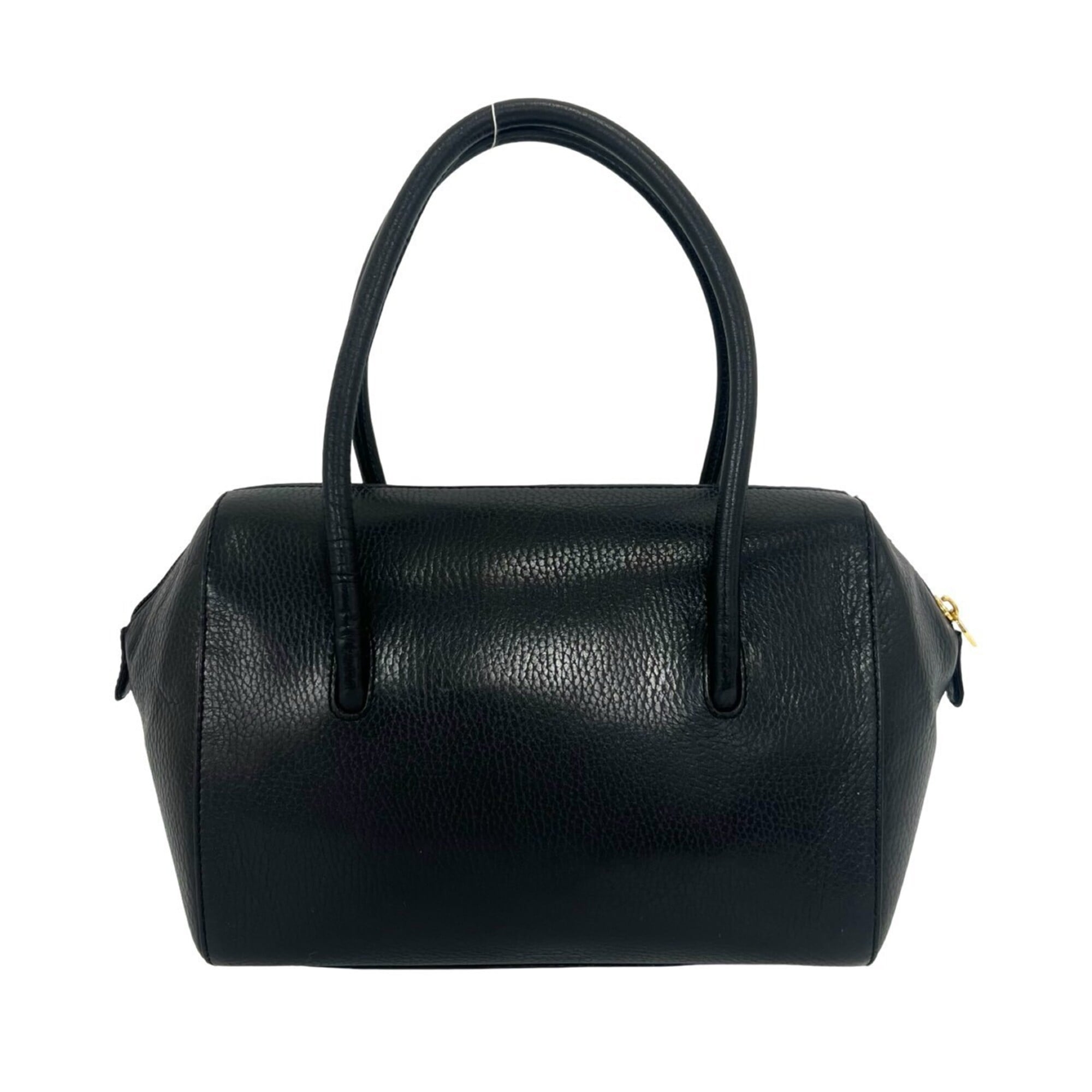 Cartier Black Leather Boston Bag Handbag (Pre-Owned)