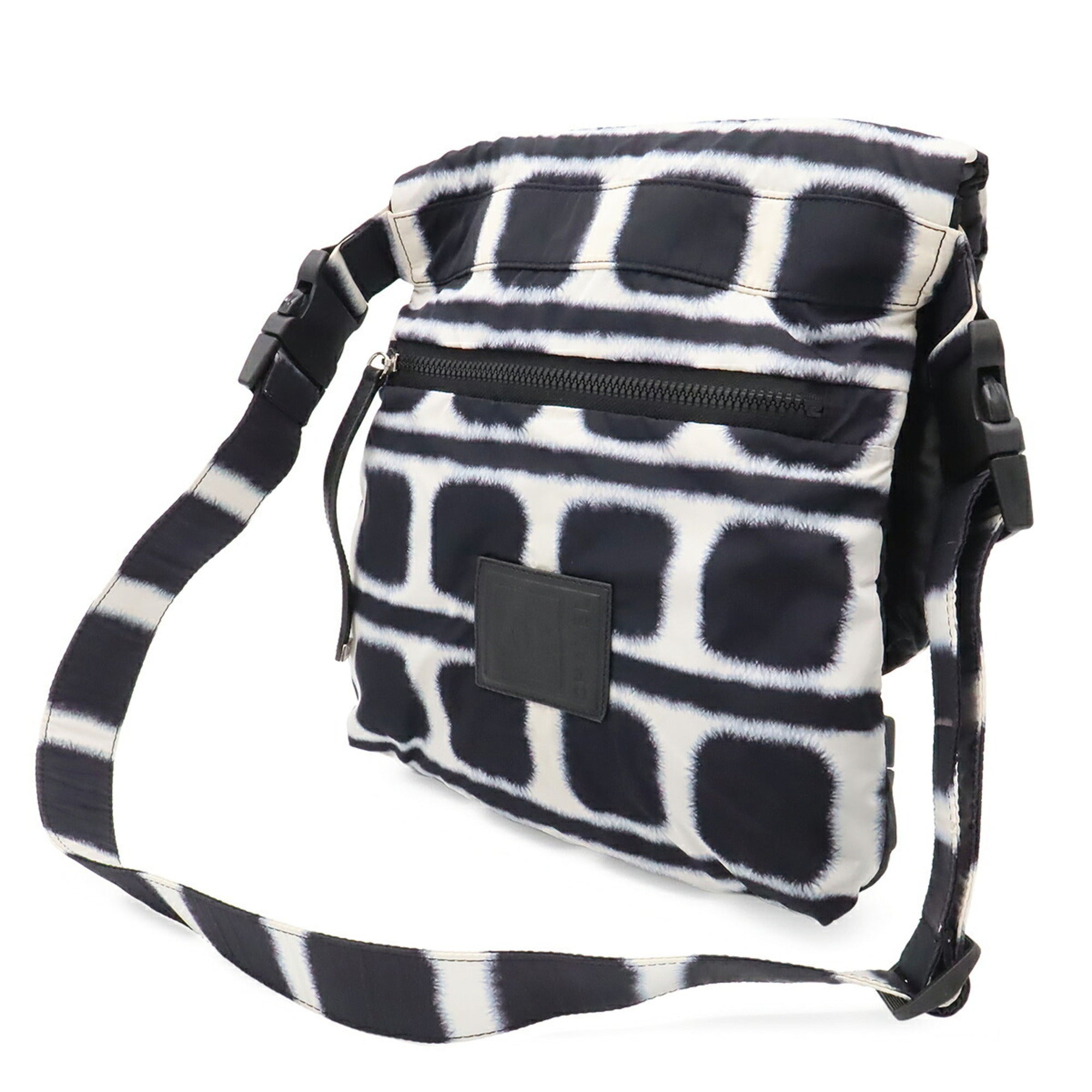 Chanel Sport Black White Nylon Leather Handbag Shoulder Bag (Pre-Owned)