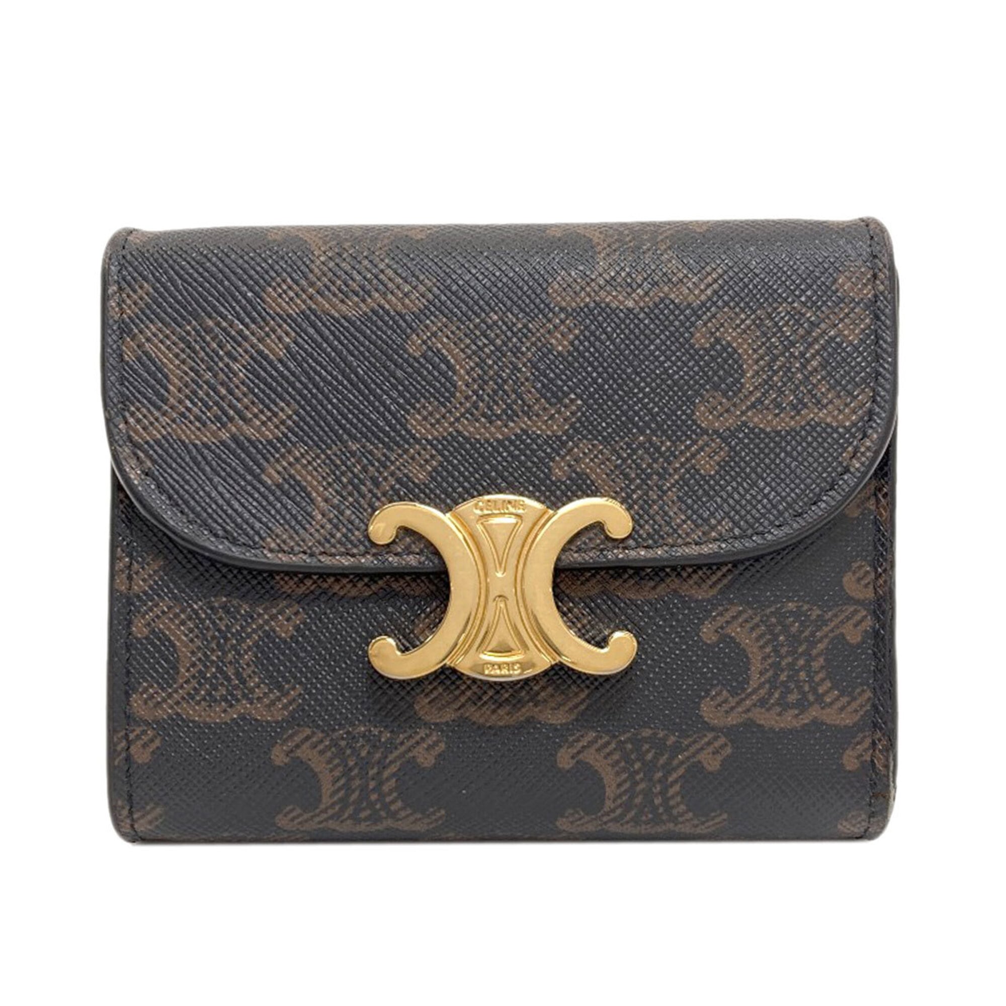 Celine Brown Pvc Wallet (Bi-Fold) (Pre-Owned)