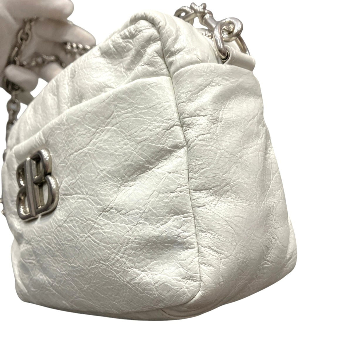 Balenciaga White Leather Shoulder Bag (Pre-Owned)