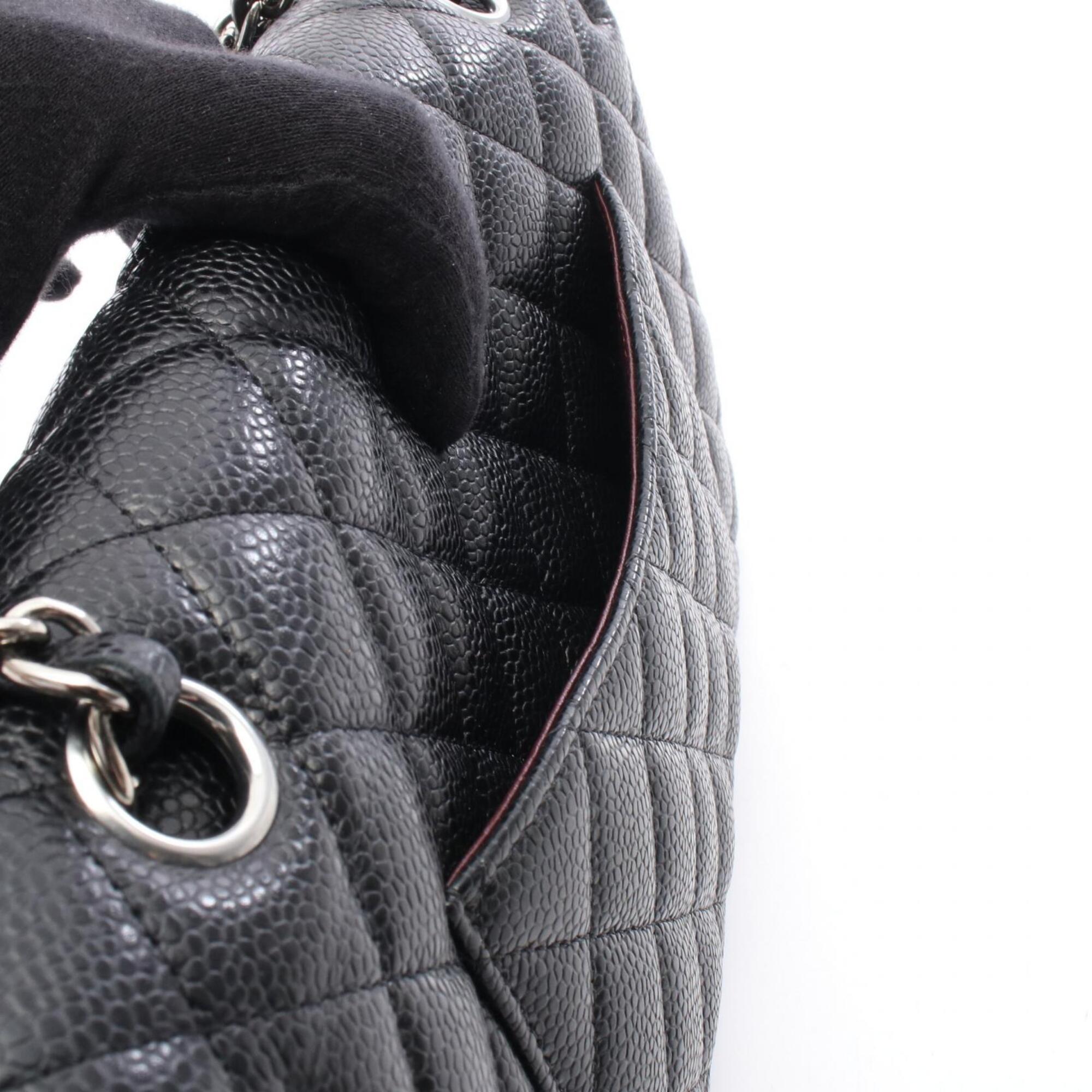 Chanel Black Grained Calfskin Handbag Shoulder Bag (Pre-Owned)