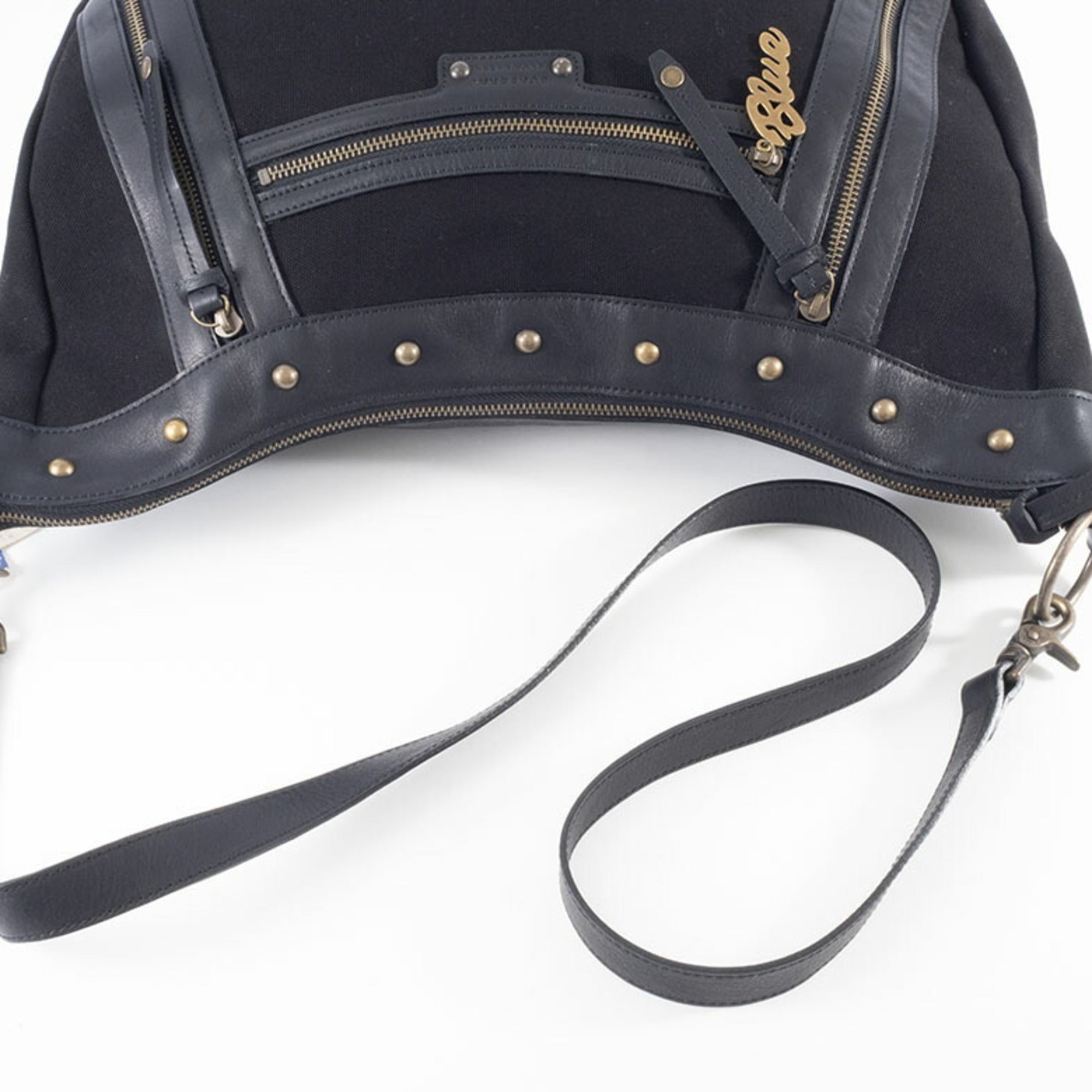 Burberry Black Canvas Leather Shoulder Bag (Pre-Owned)