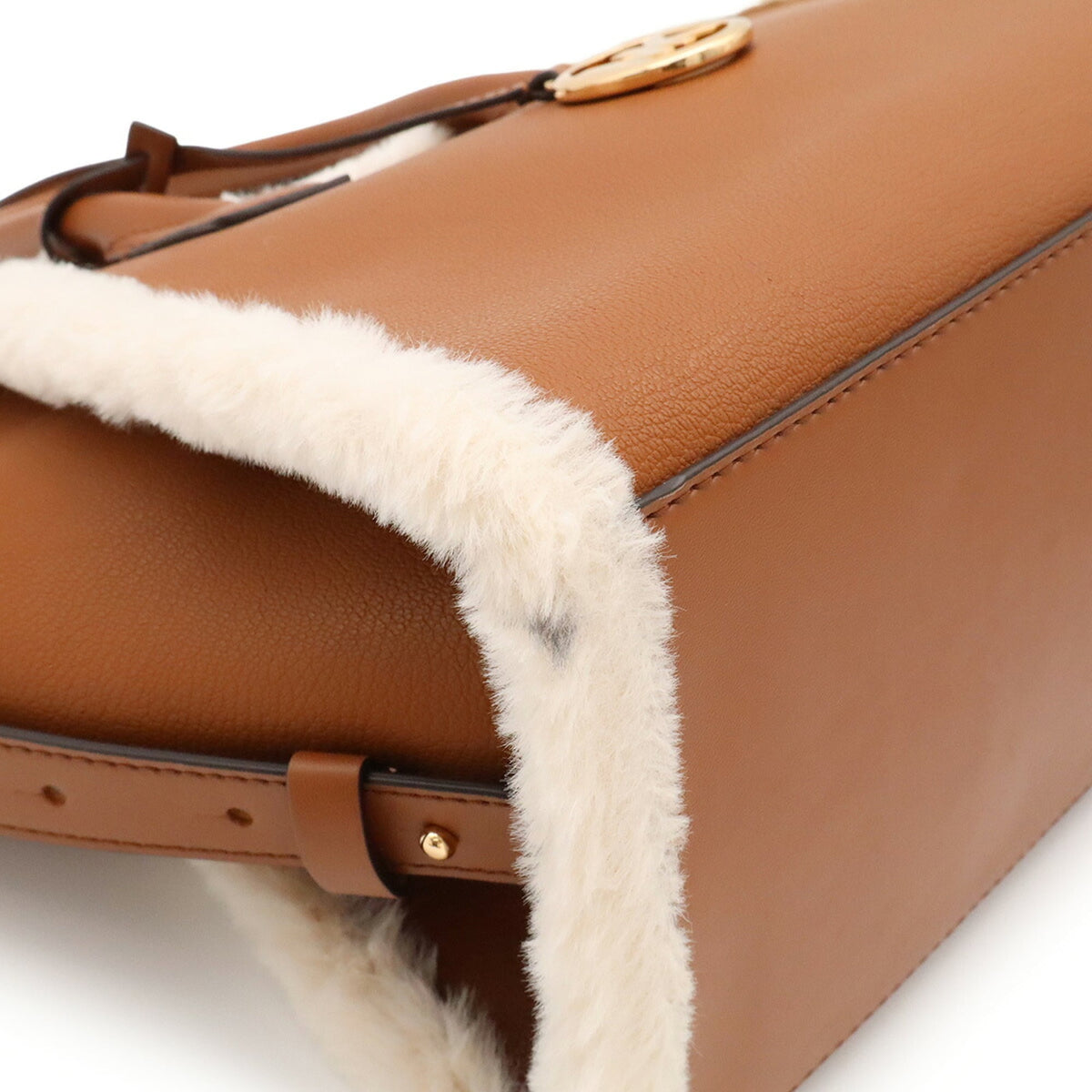 Michael Kors Brown White Leather Handbag (Pre-Owned)