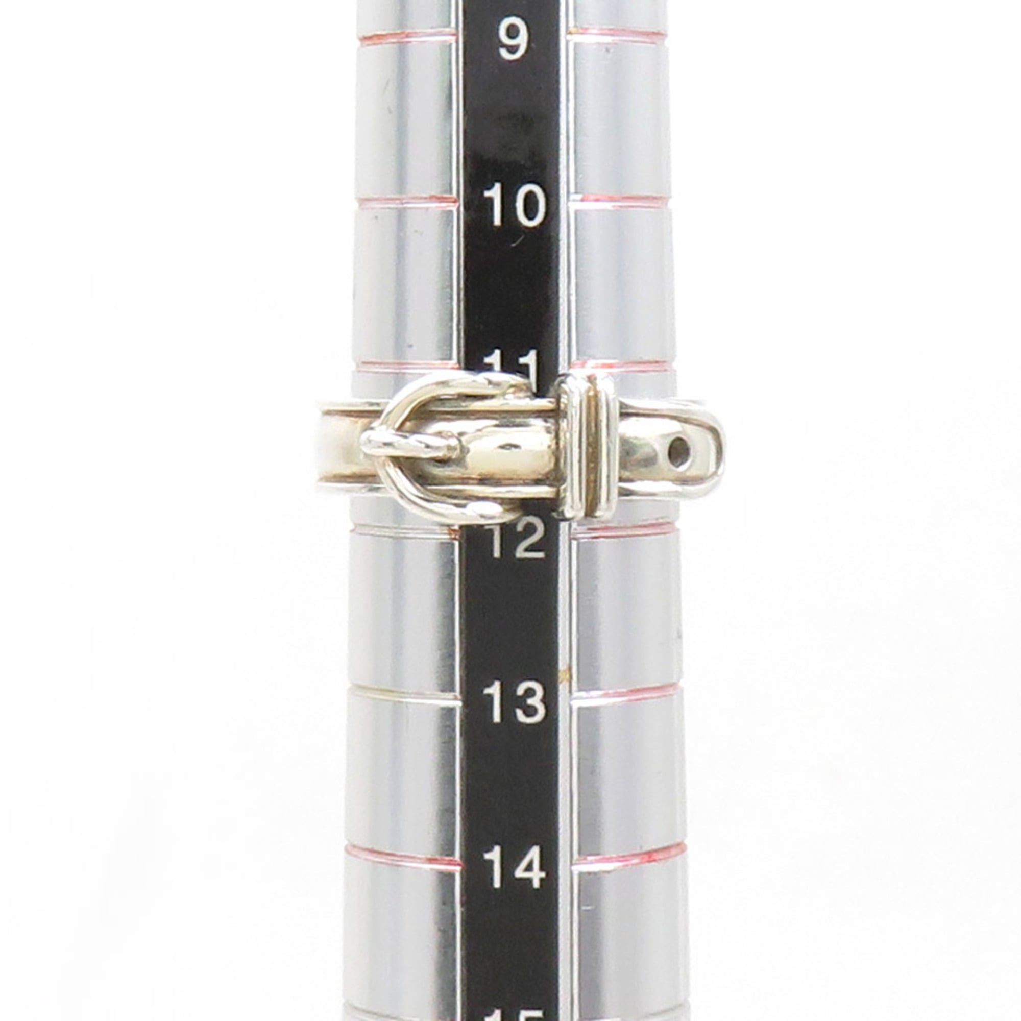 Hermes Silver Silver 925 Band Ring (Pre-Owned)