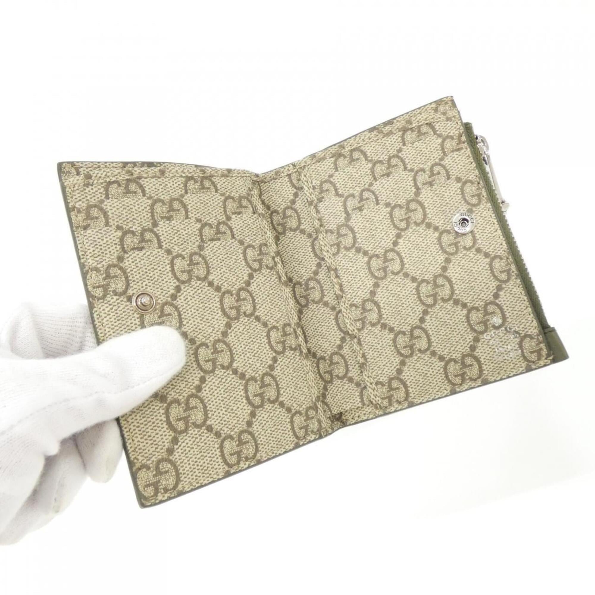 Gucci Green Leather Gg Supreme (Pre-Owned)
