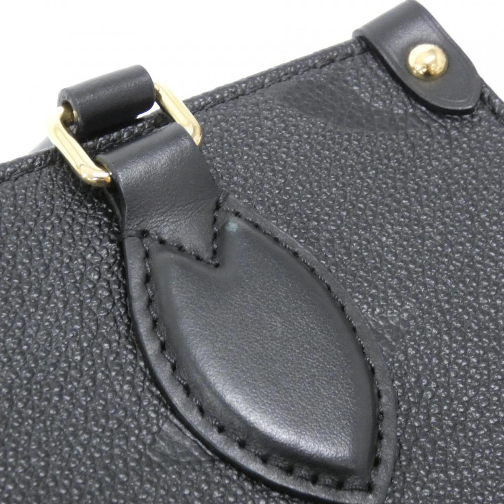 Louis Vuitton Black Leather Handbag (Pre-Owned)