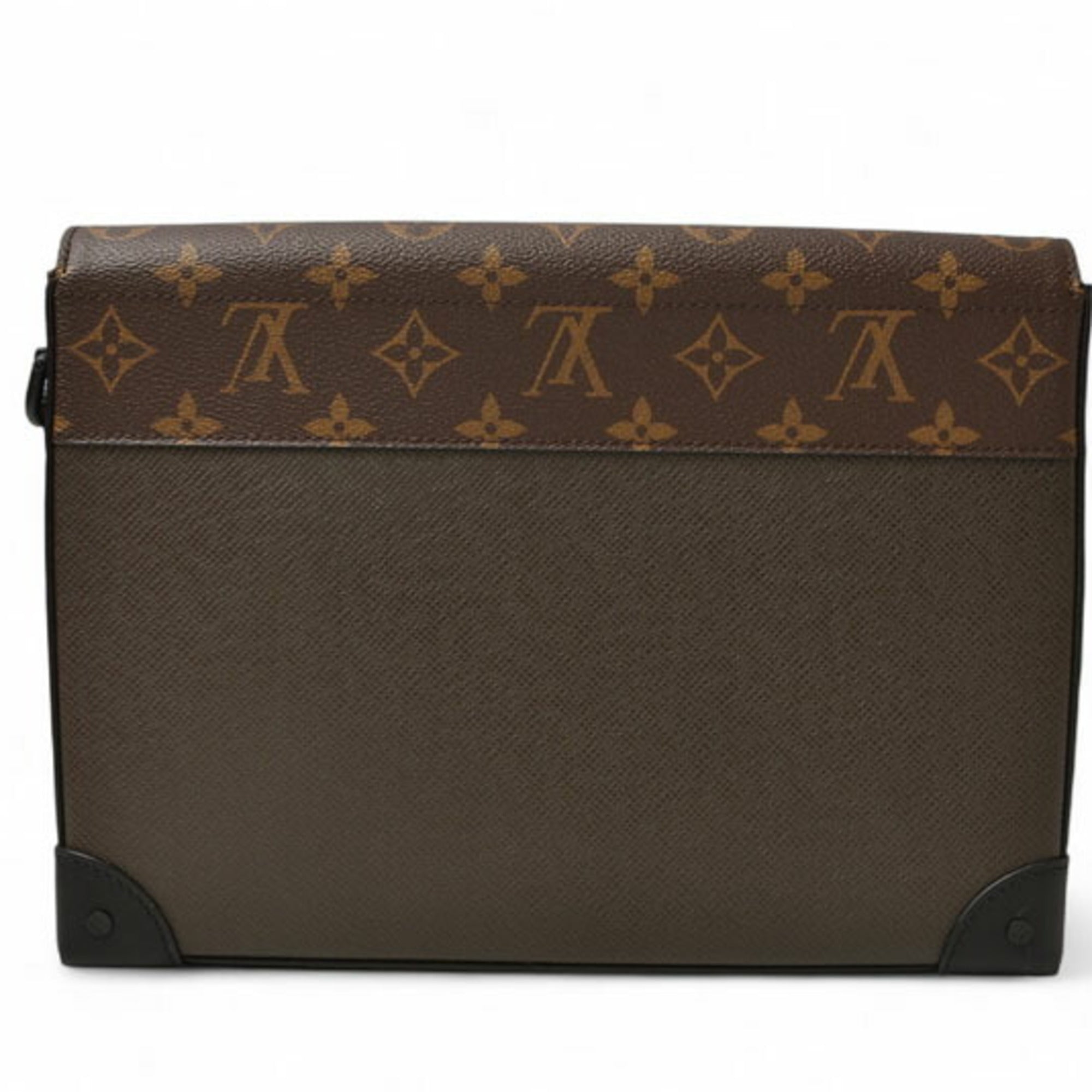 Louis Vuitton Brown Khaki Pvc Clutch Bag Pochette (Pre-Owned)
