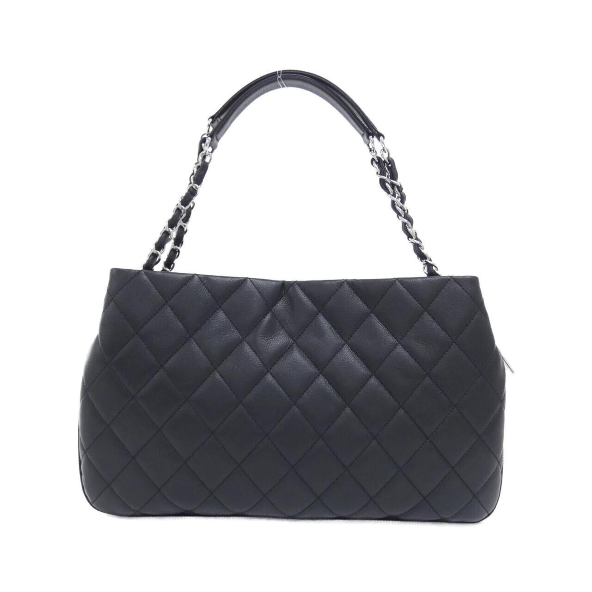 Chanel Black Grained Calfskin Shoulder Bag (Pre-Owned)