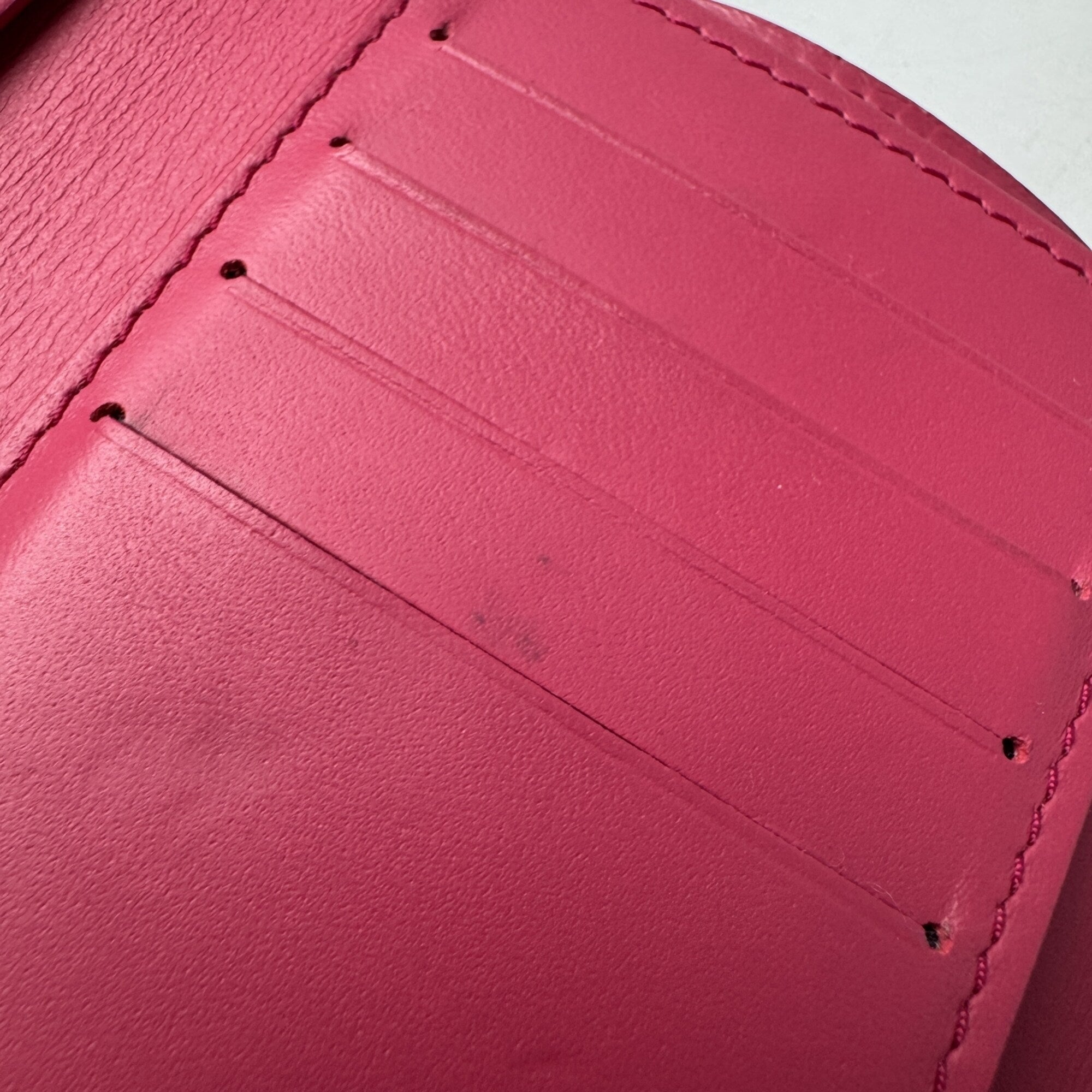 Louis Vuitton Black Hot Pink Leather Wallet (Tri-Fold) (Pre-Owned)