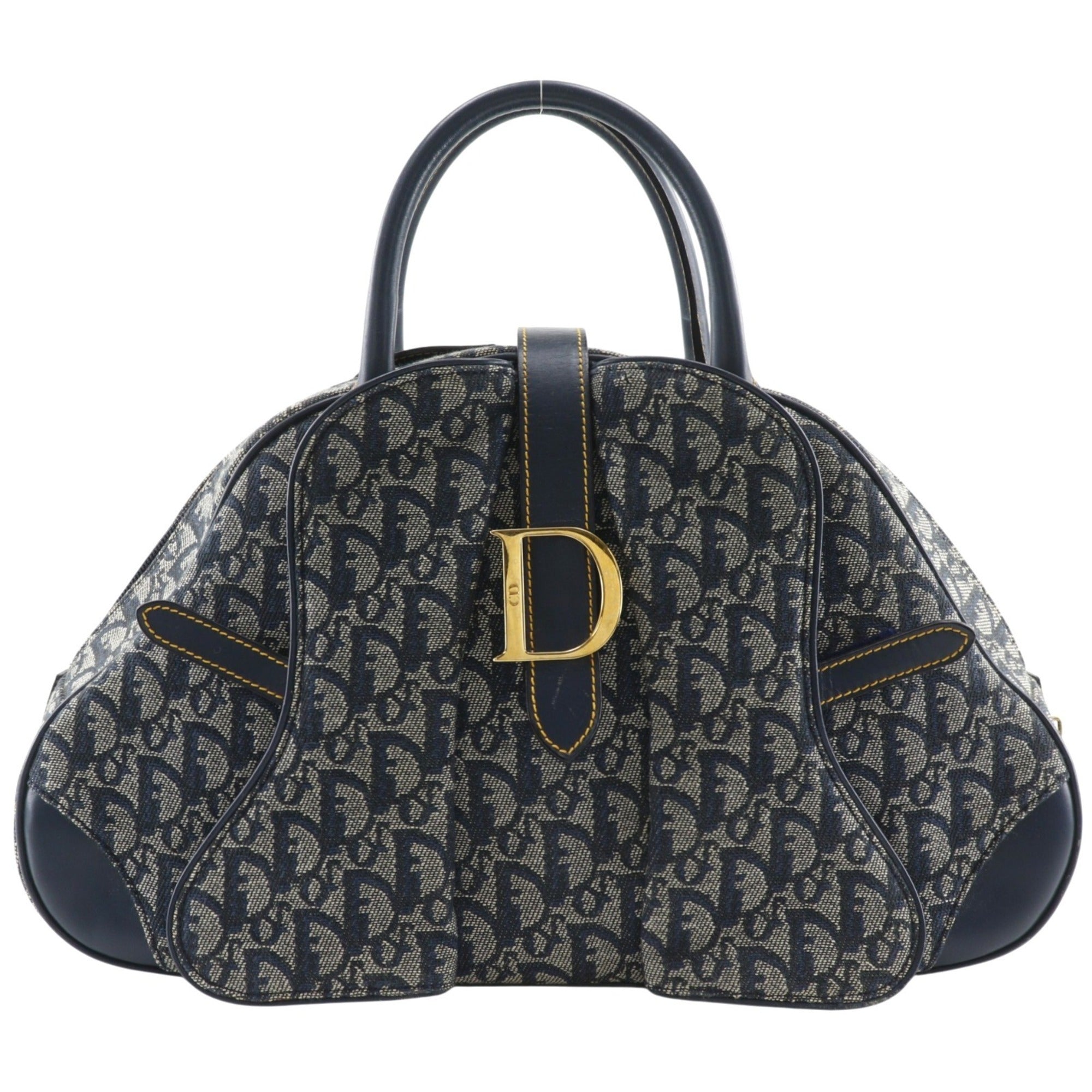 Christian Dior Navy Canvas Handbag (Pre-Owned)