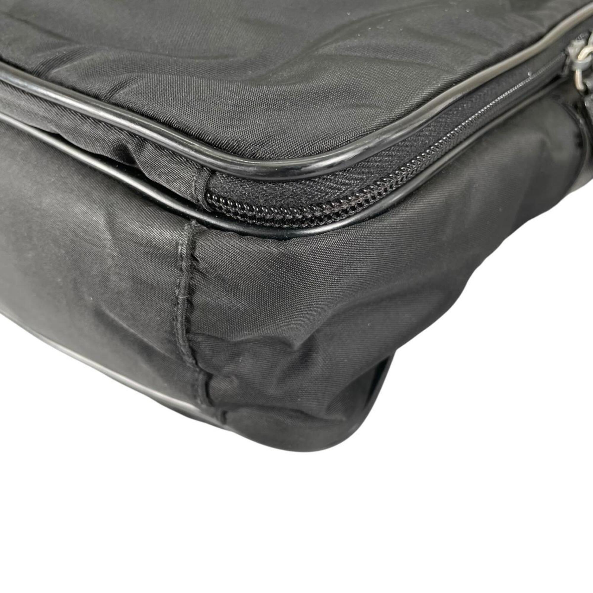 Prada Black Nylon Briefcase Shoulder Bag (Pre-Owned)