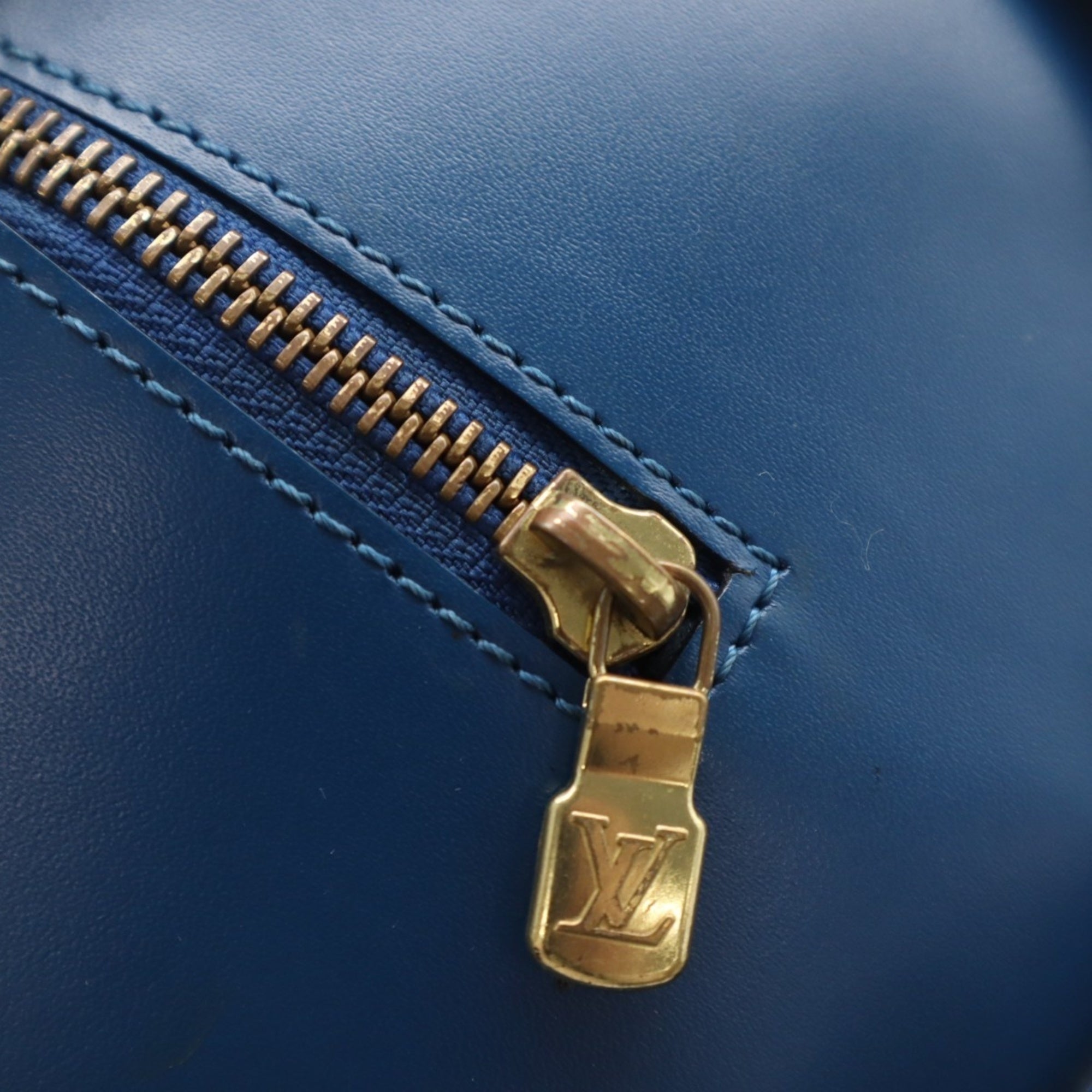 Louis Vuitton Toledo Blue Leather Handbag (Pre-Owned)