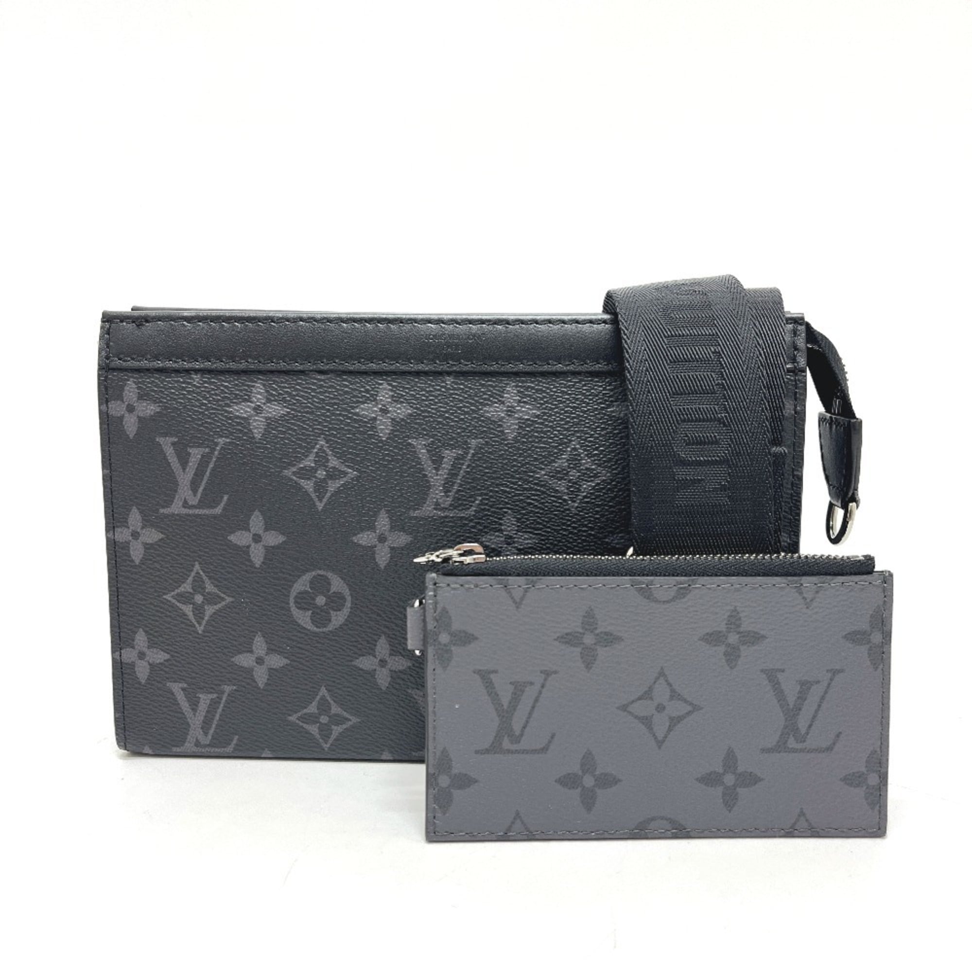 Louis Vuitton Black Monogram Eclipse Handbag Pouch Shoulder Bag (Pre-Owned)