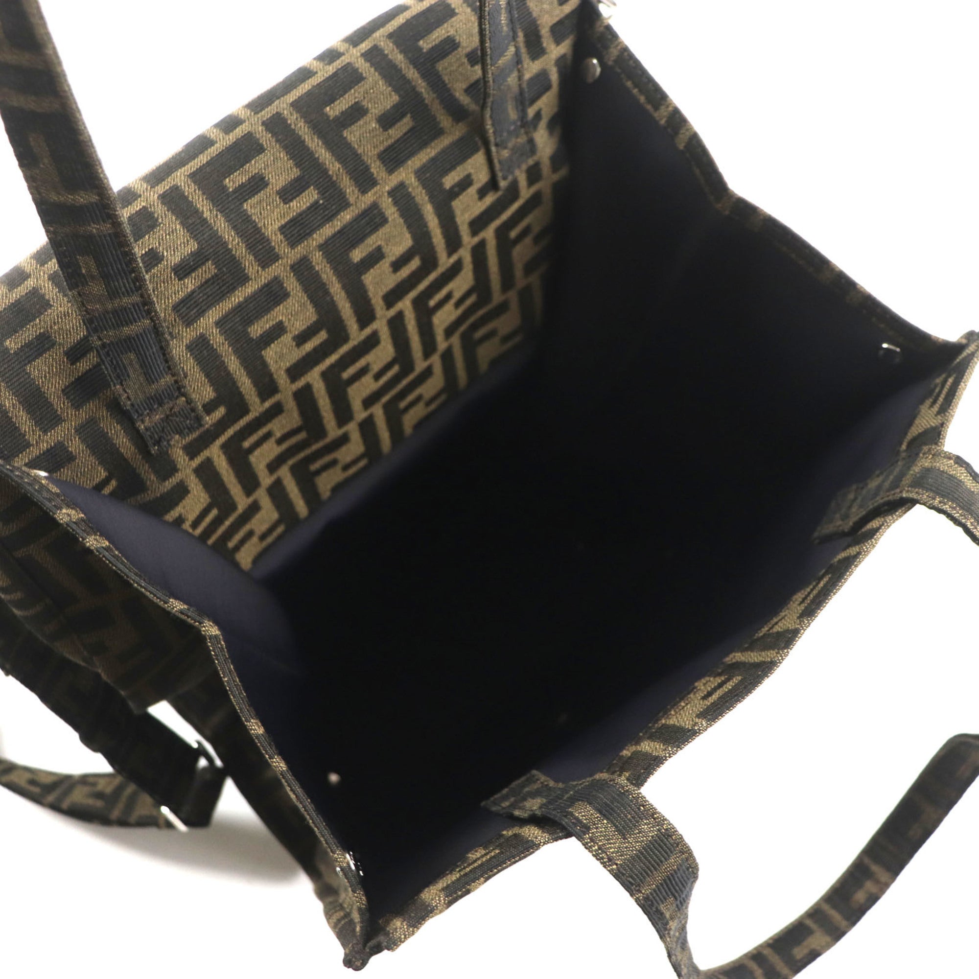Fendi Brown Canvas Shoulder Bag Tote Bag (Pre-Owned)