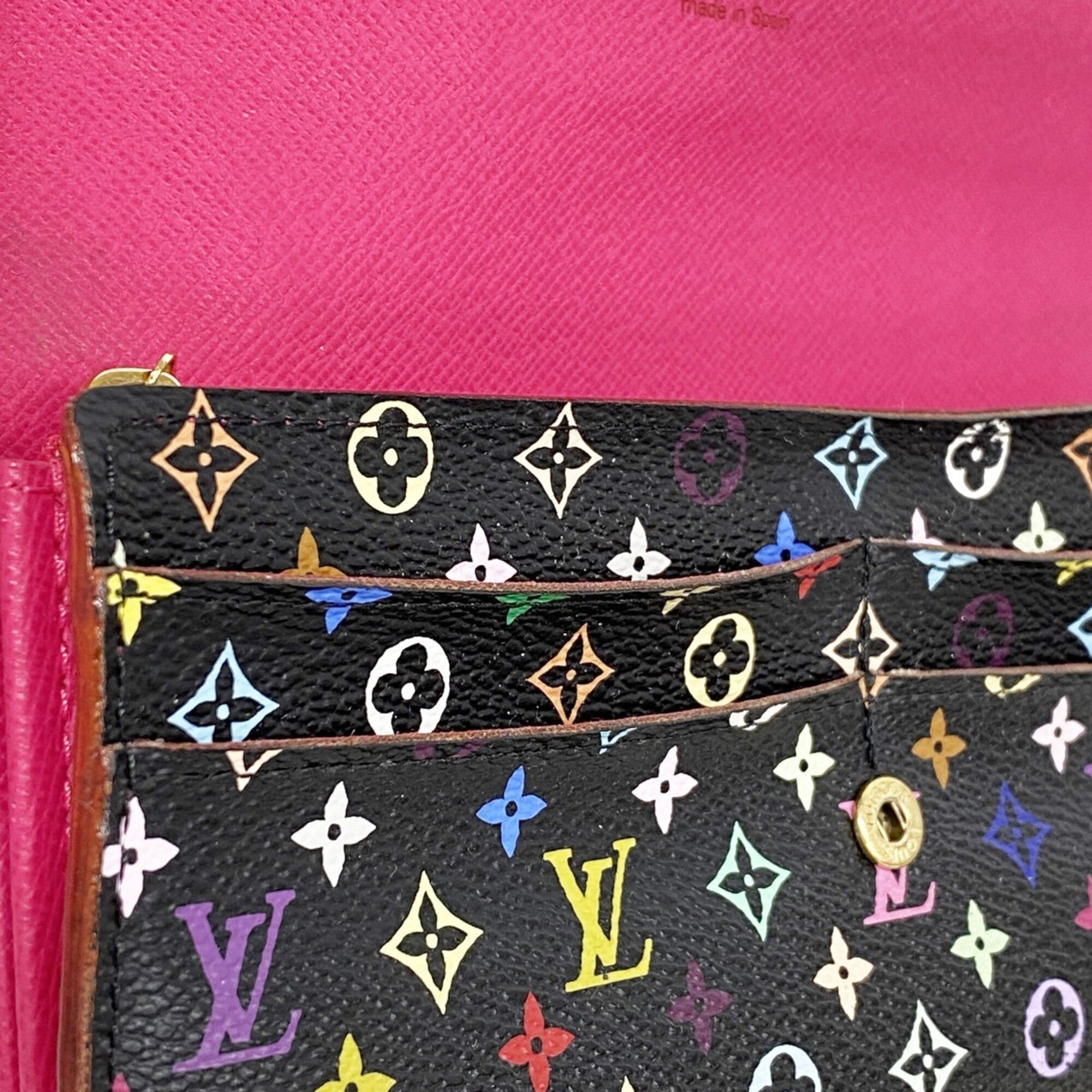 Louis Vuitton Grenade Noir Long Wallet (Bi-Fold) (Pre-Owned)