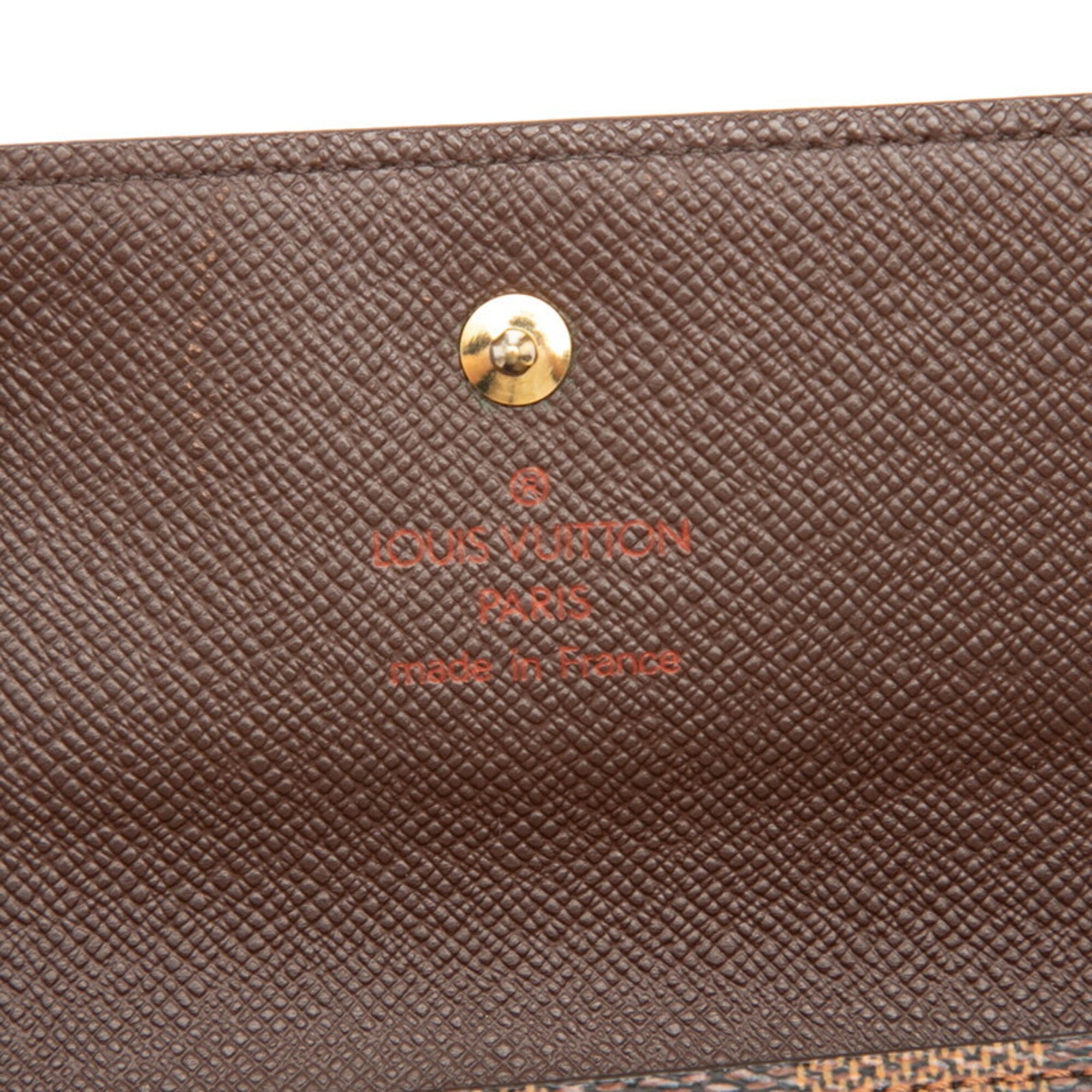 Louis Vuitton Brown Damier Canvas Pvc Leather Wallet (Bi-Fold) (Pre-Owned)