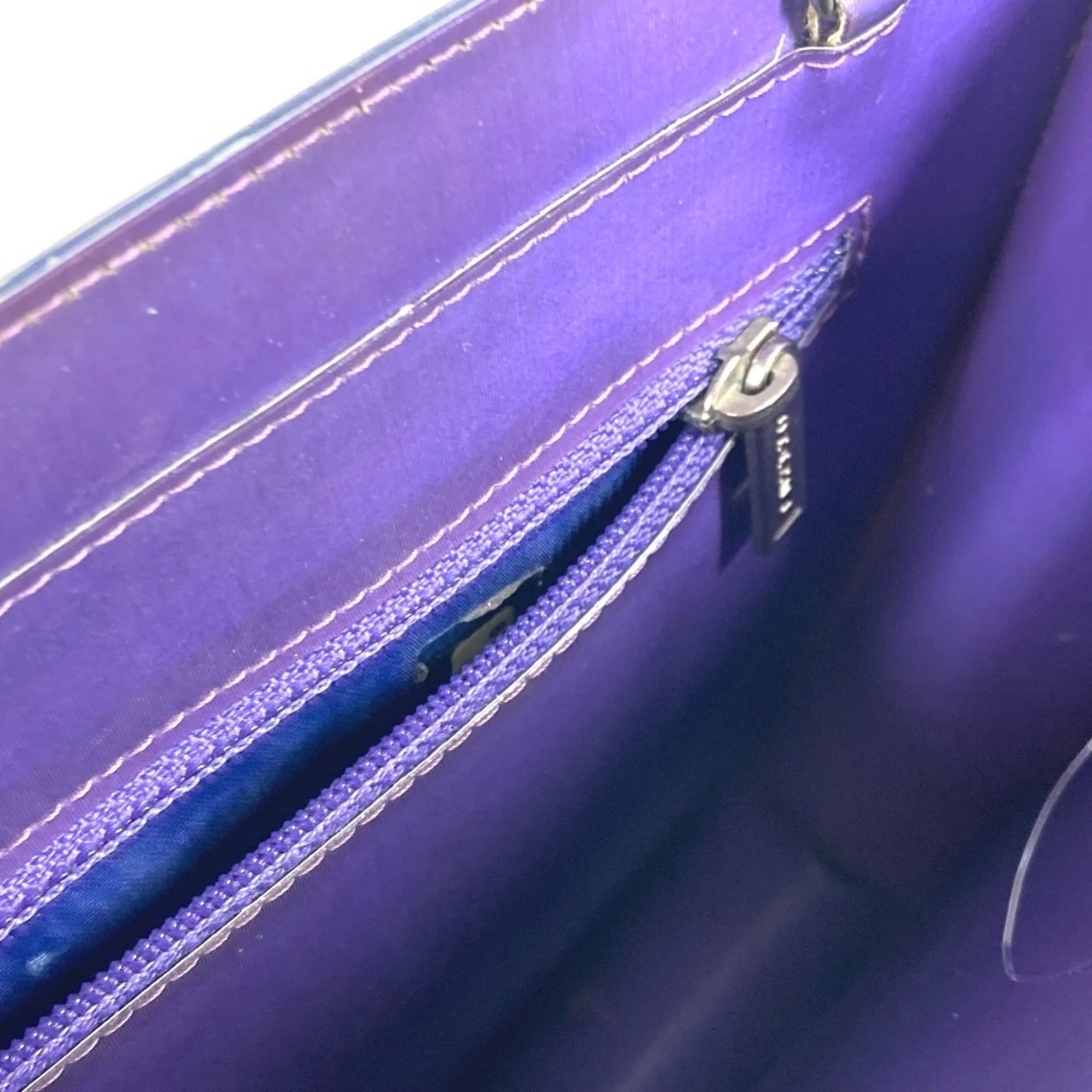 Chanel Purple Pvc Leather Shoulder Bag (Pre-Owned)
