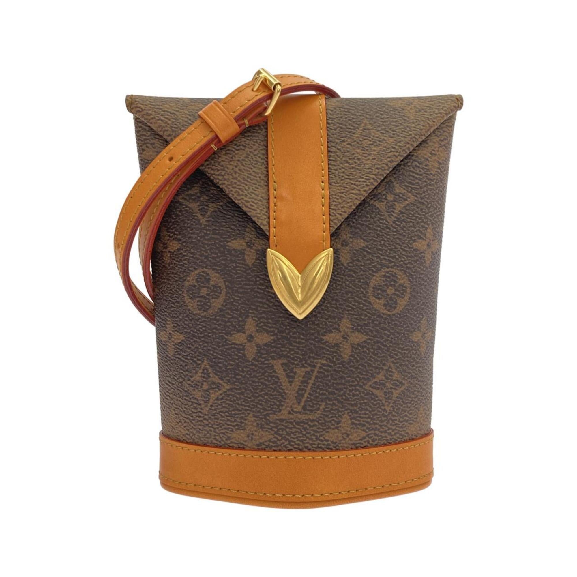 Louis Vuitton Marron Coated Canvas Handbag Pouch (Pre-Owned)