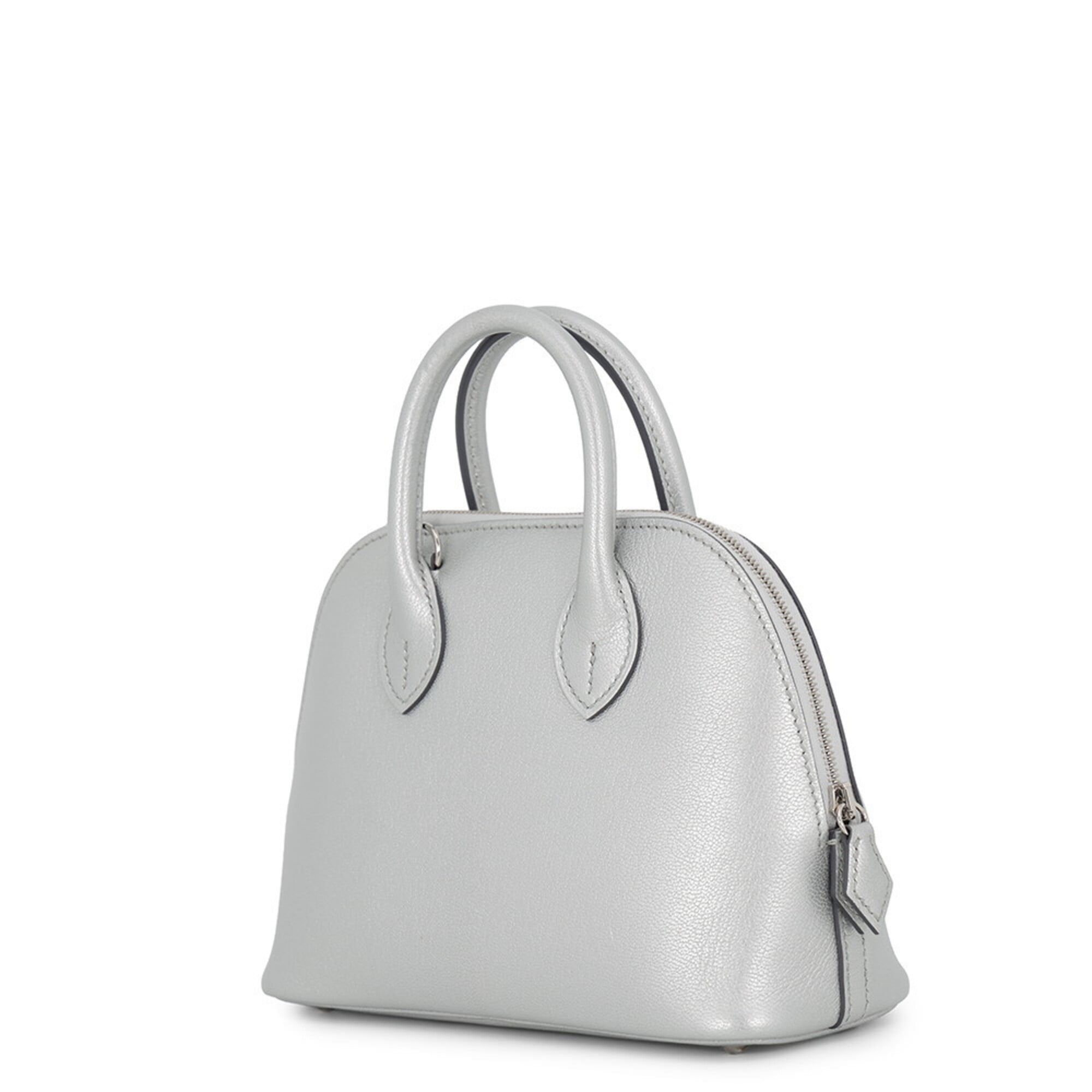 Hermes Argent Chevre Leather Handbag (Pre-Owned)