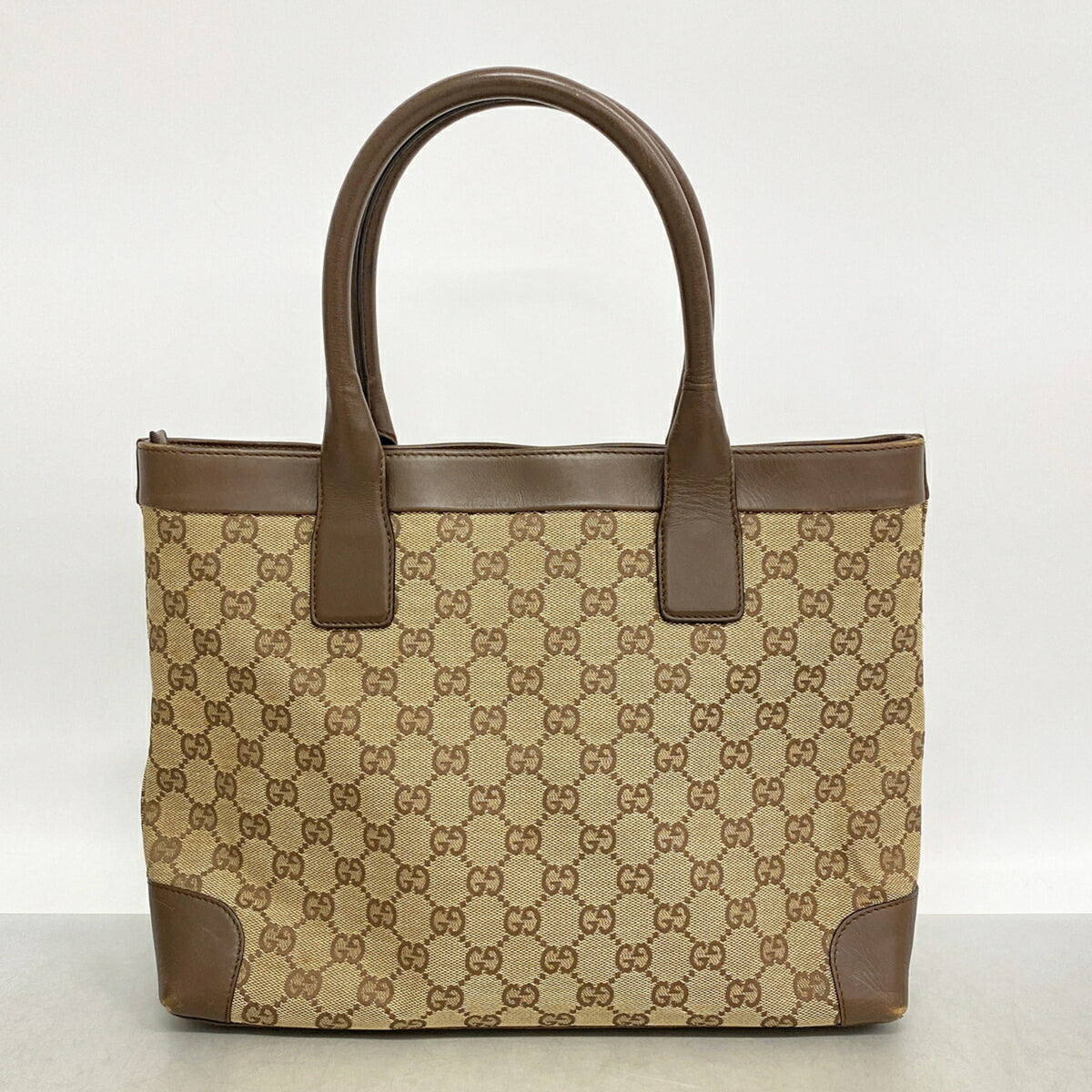 Gucci Brown Canvas Tote Bag (Pre-Owned)