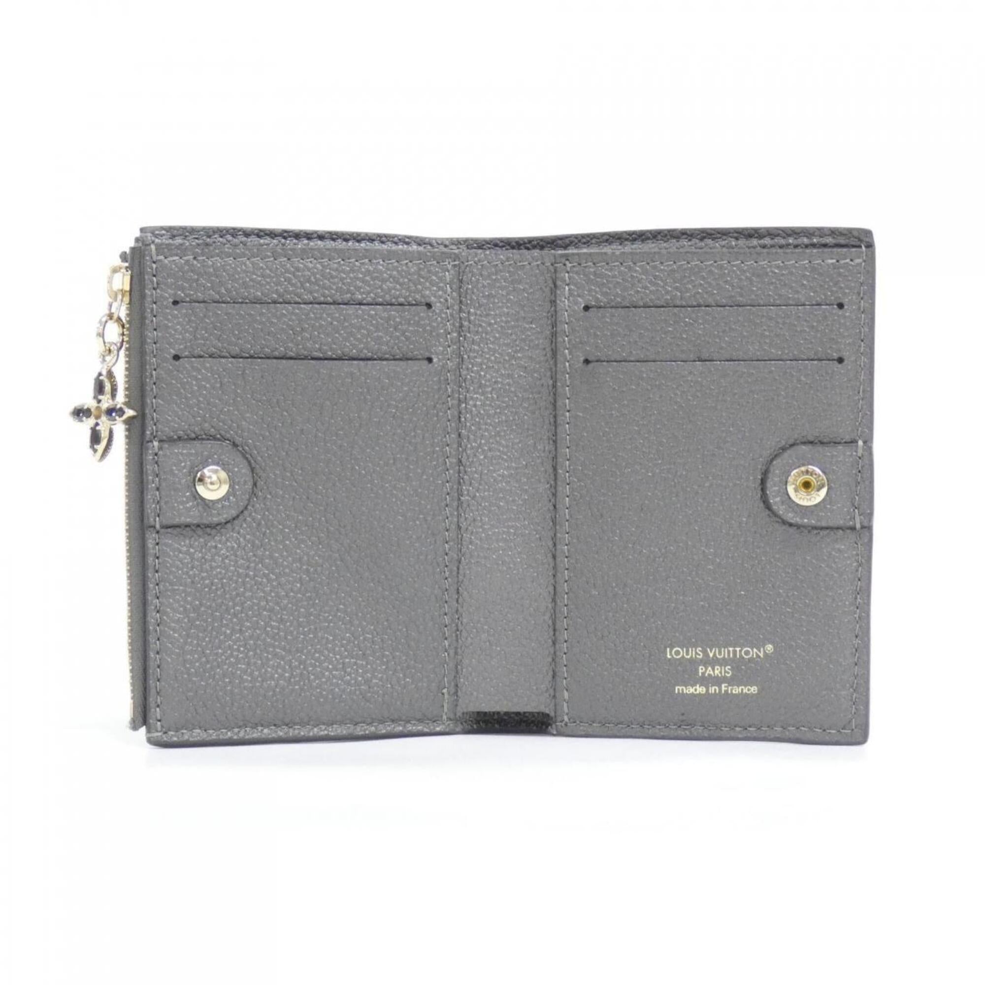 Louis Vuitton Monogram Empreinte Gunmetal Leather Wallet (Bi-Fold) (Pre-Owned)