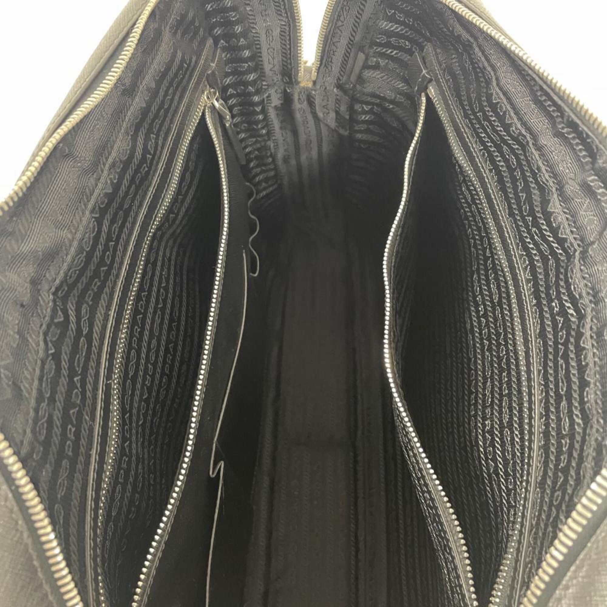 Prada Black Leather Briefcase (Pre-Owned)