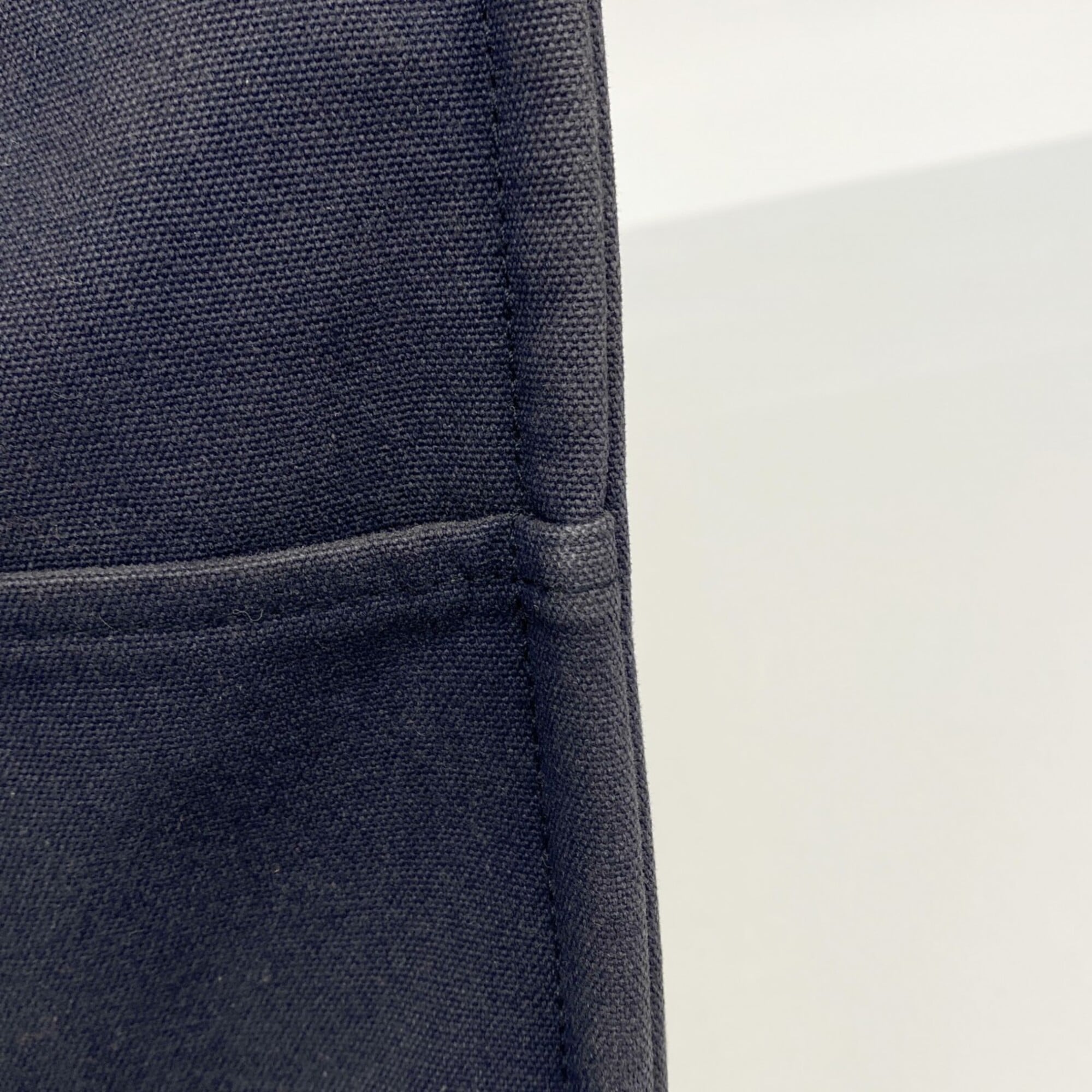 Hermes Navy Canvas Tote Bag (Pre-Owned)