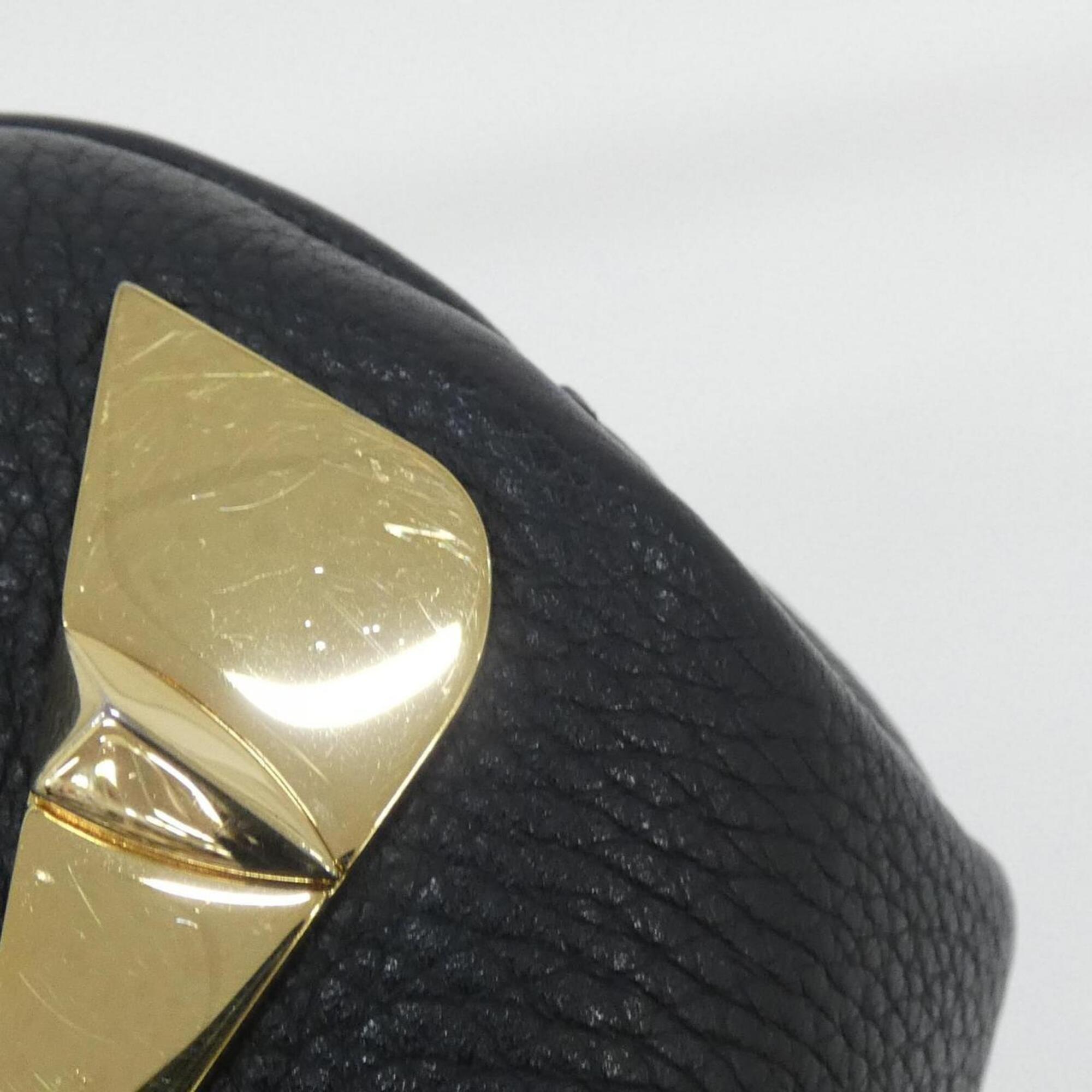 Fendi Black Leather Fanny Pack Handbag (Pre-Owned)