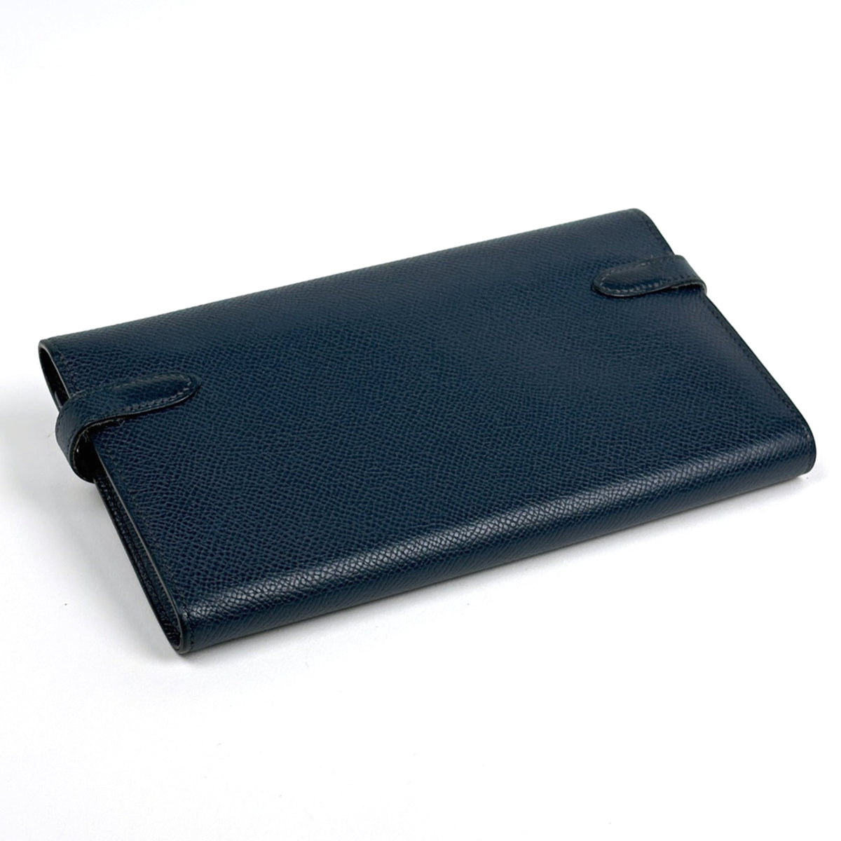 Hermes Kelly Blue Epsom Leather Long Wallet (Bi-Fold) (Pre-Owned)
