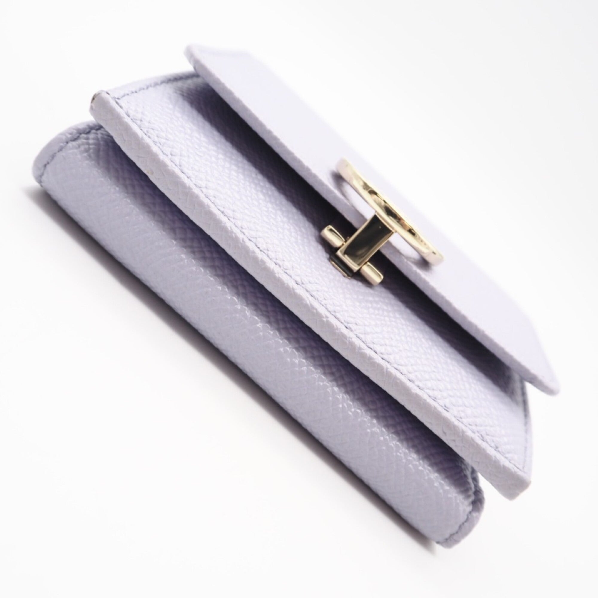 Bvlgari Purple Leather Wallet (Tri-Fold) (Pre-Owned)