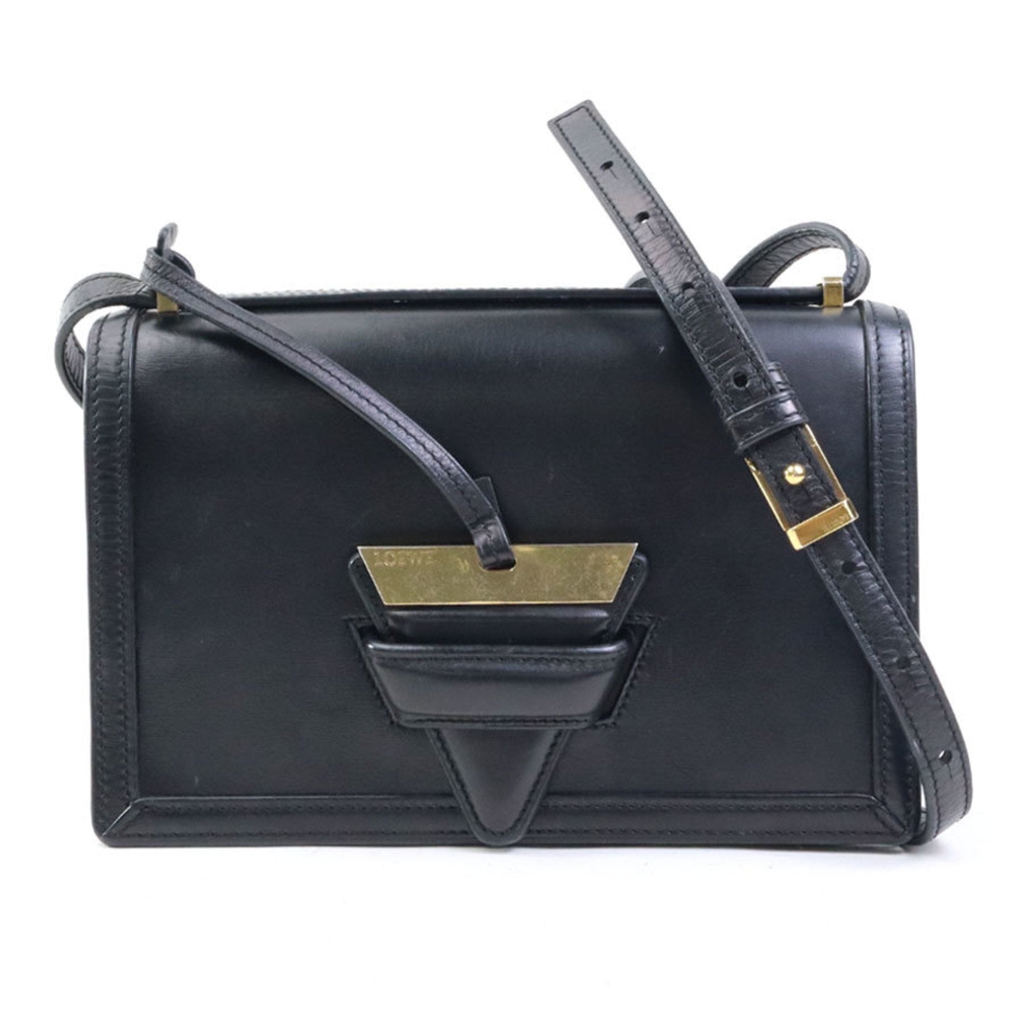 Loewe Black Leather Shoulder Bag (Pre-Owned)