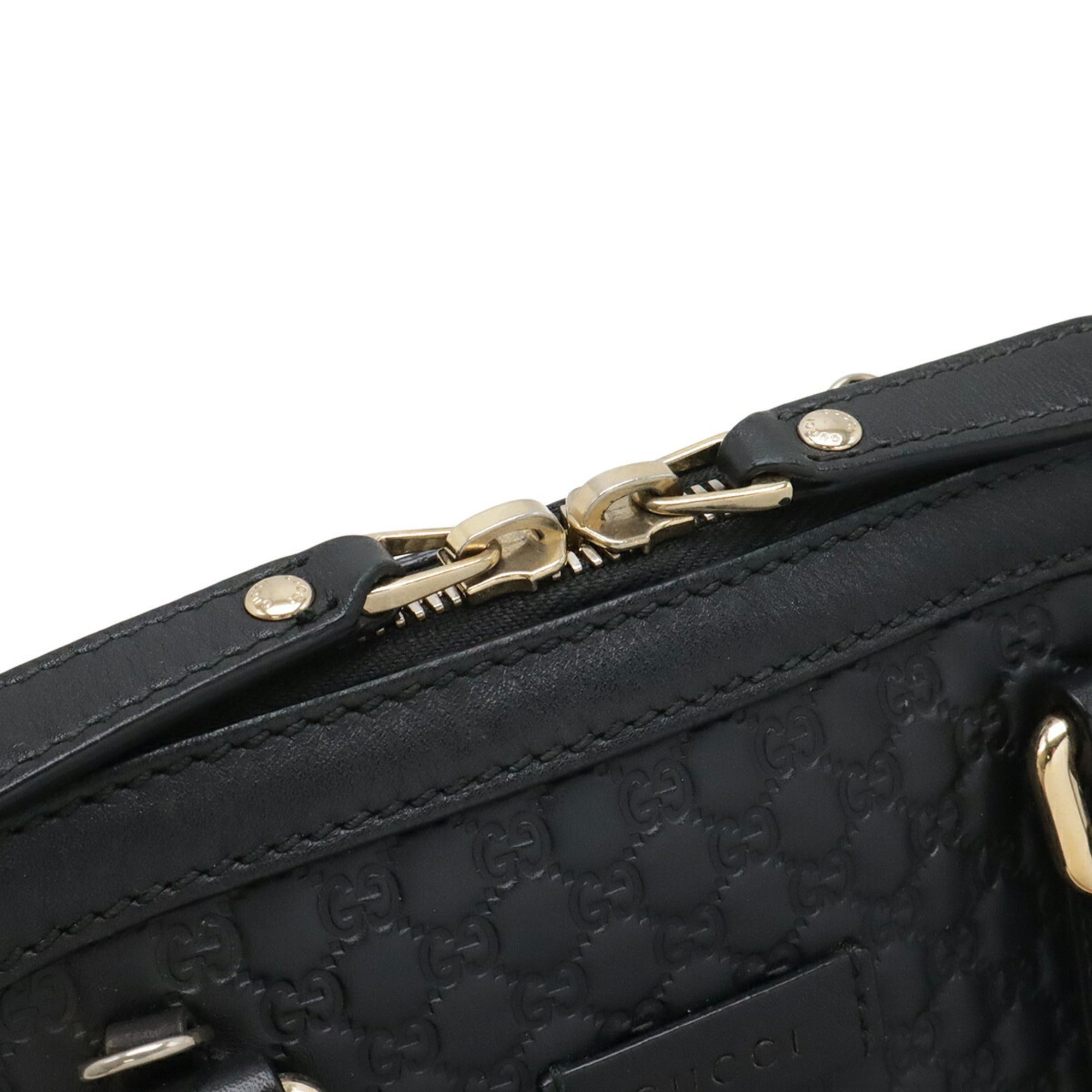 Gucci Black Leather Handbag Shoulder Bag (Pre-Owned)