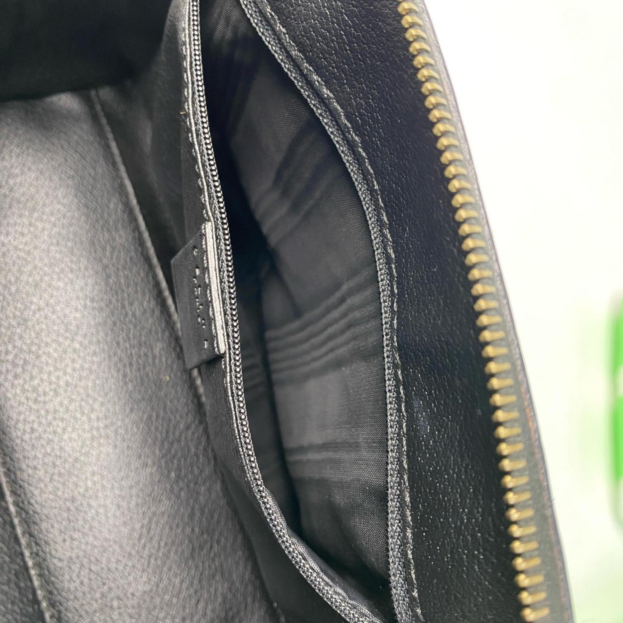Celine Black Brown Leather Boston Bag (Pre-Owned)