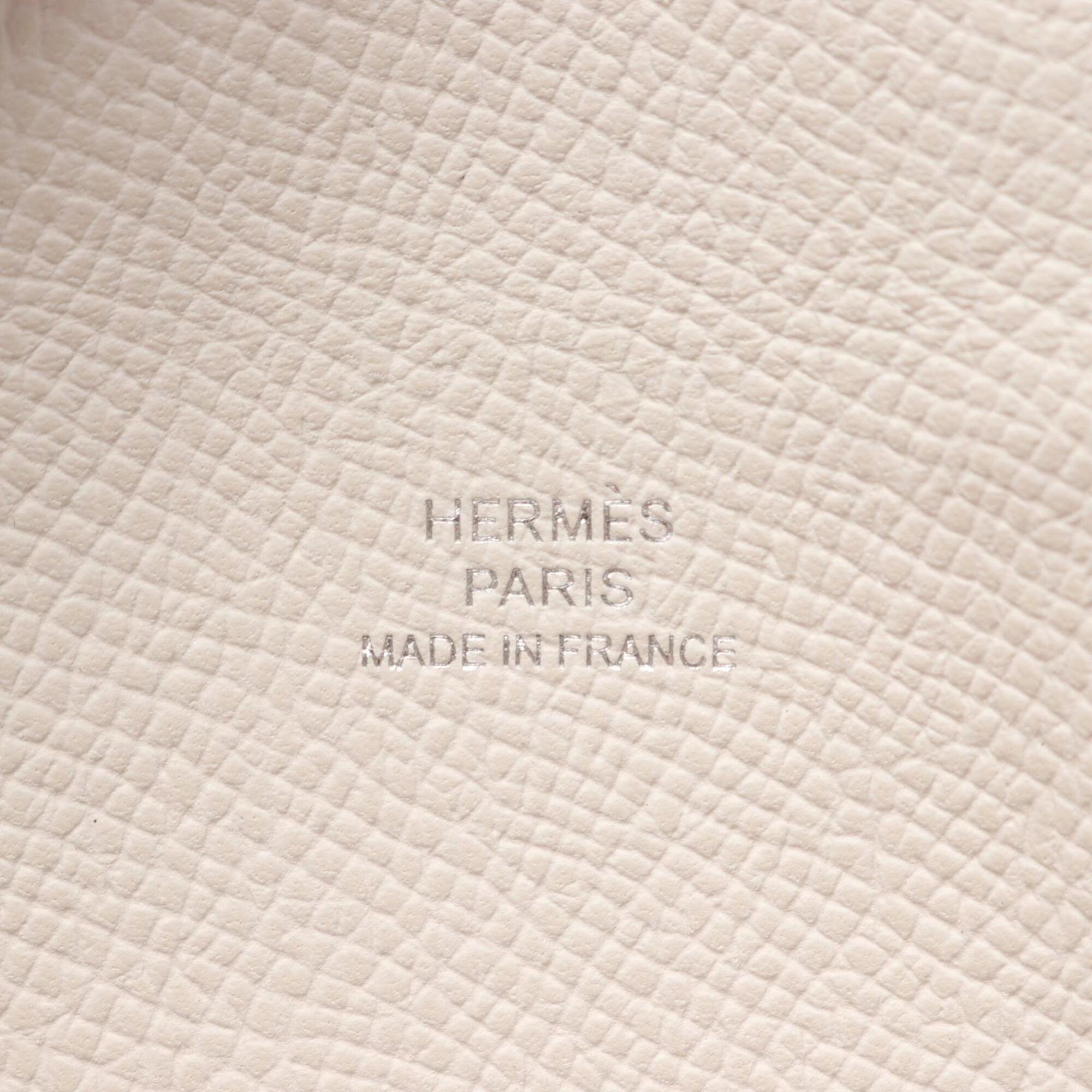 Hermes White Epsom Leather Coin Purse/Coin Case (Pre-Owned)